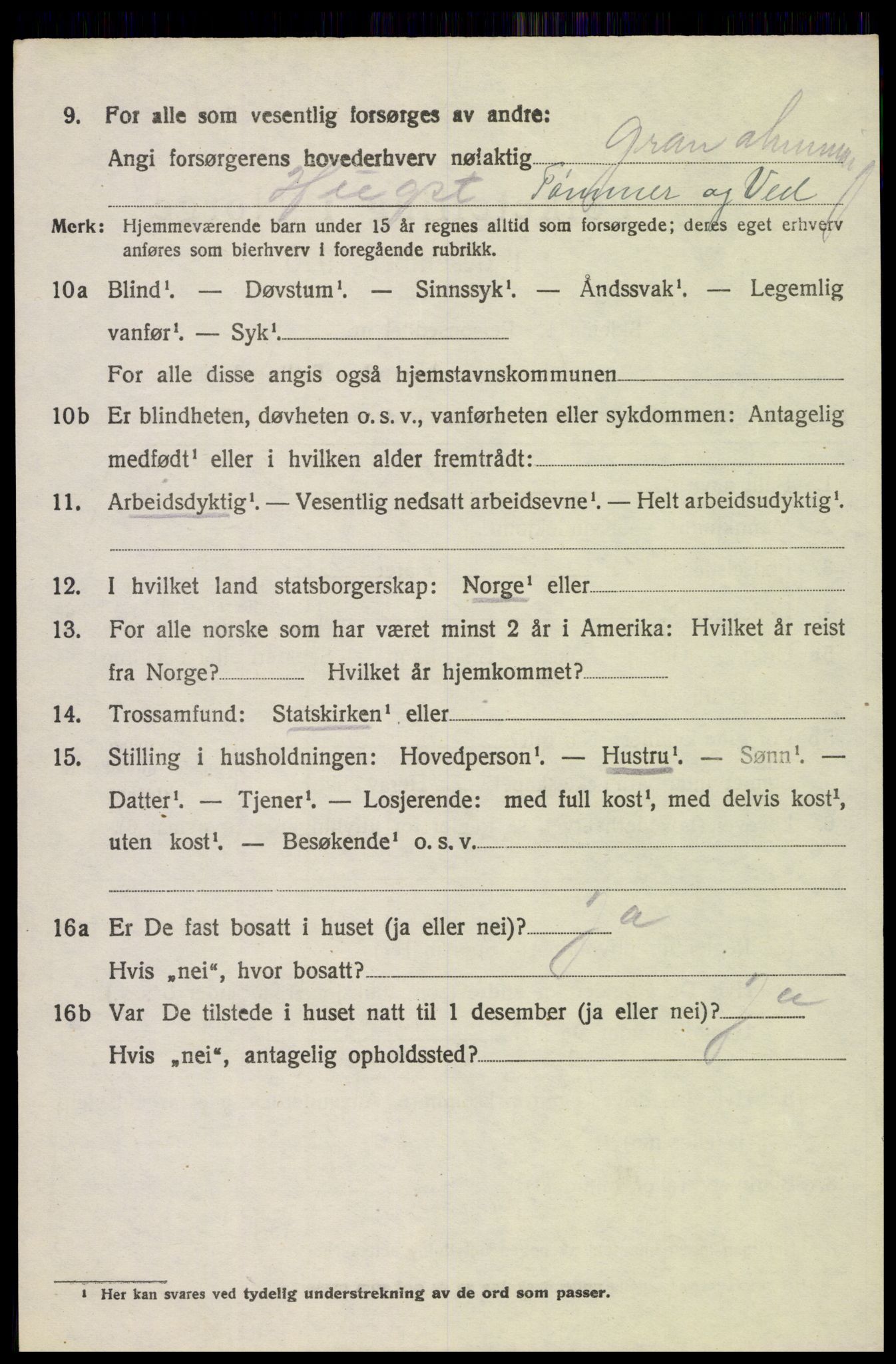 SAH, 1920 census for Gran, 1920, p. 5135