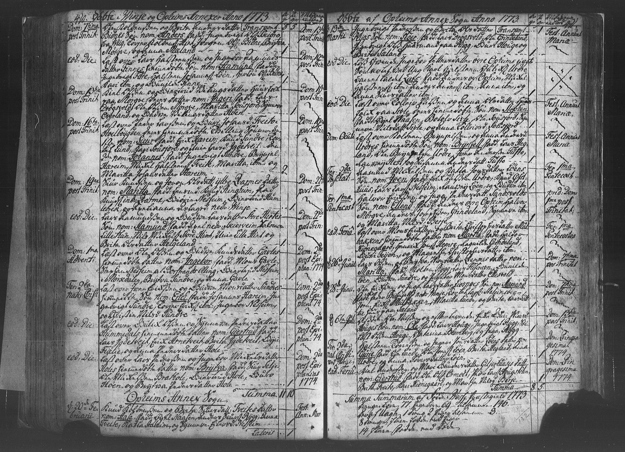 Voss sokneprestembete, AV/SAB-A-79001/H/Haa: Parish register (official) no. A 8, 1752-1780, p. 410-411