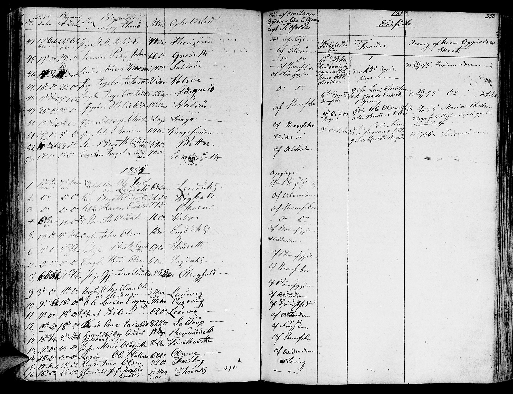 Ministerialprotokoller, klokkerbøker og fødselsregistre - Møre og Romsdal, AV/SAT-A-1454/578/L0904: Parish register (official) no. 578A03, 1836-1858, p. 350