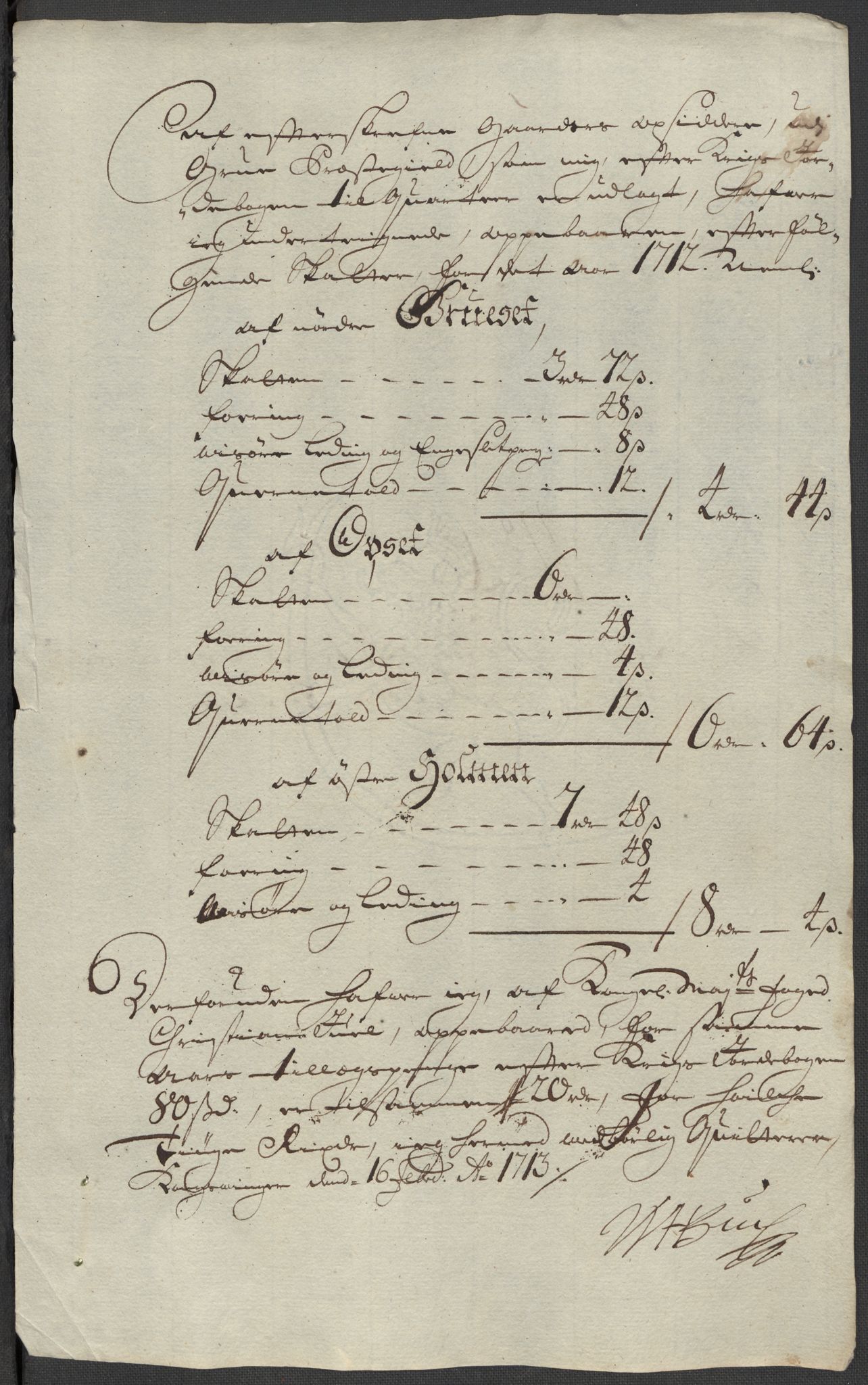 Rentekammeret inntil 1814, Reviderte regnskaper, Fogderegnskap, AV/RA-EA-4092/R13/L0849: Fogderegnskap Solør, Odal og Østerdal, 1712, p. 342