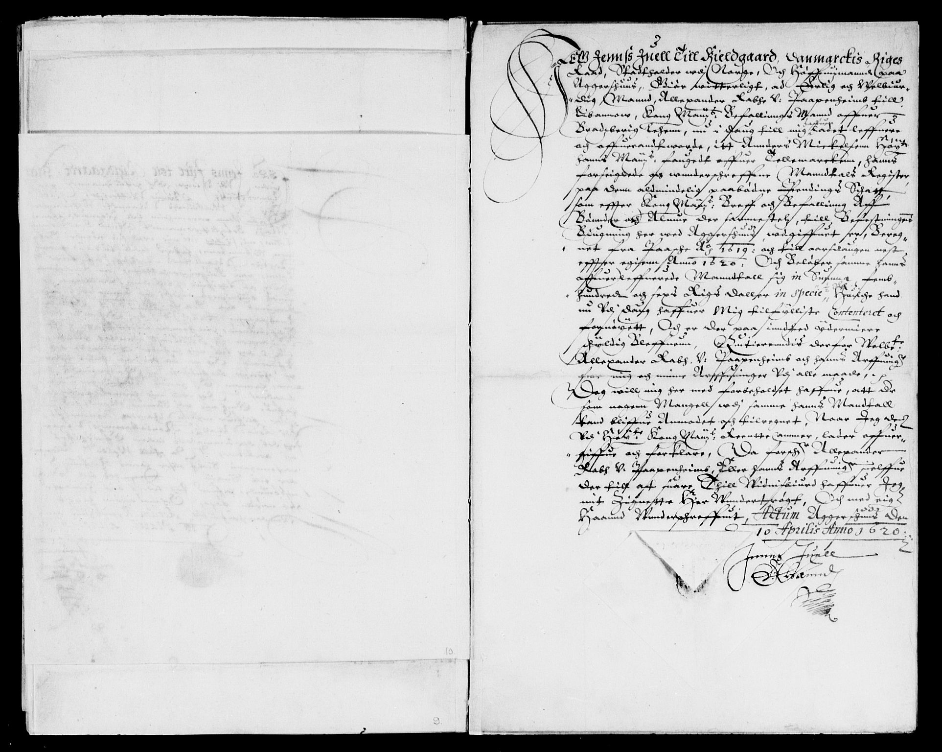 Rentekammeret inntil 1814, Reviderte regnskaper, Lensregnskaper, RA/EA-5023/R/Rb/Rbp/L0006: Bratsberg len, 1619-1621