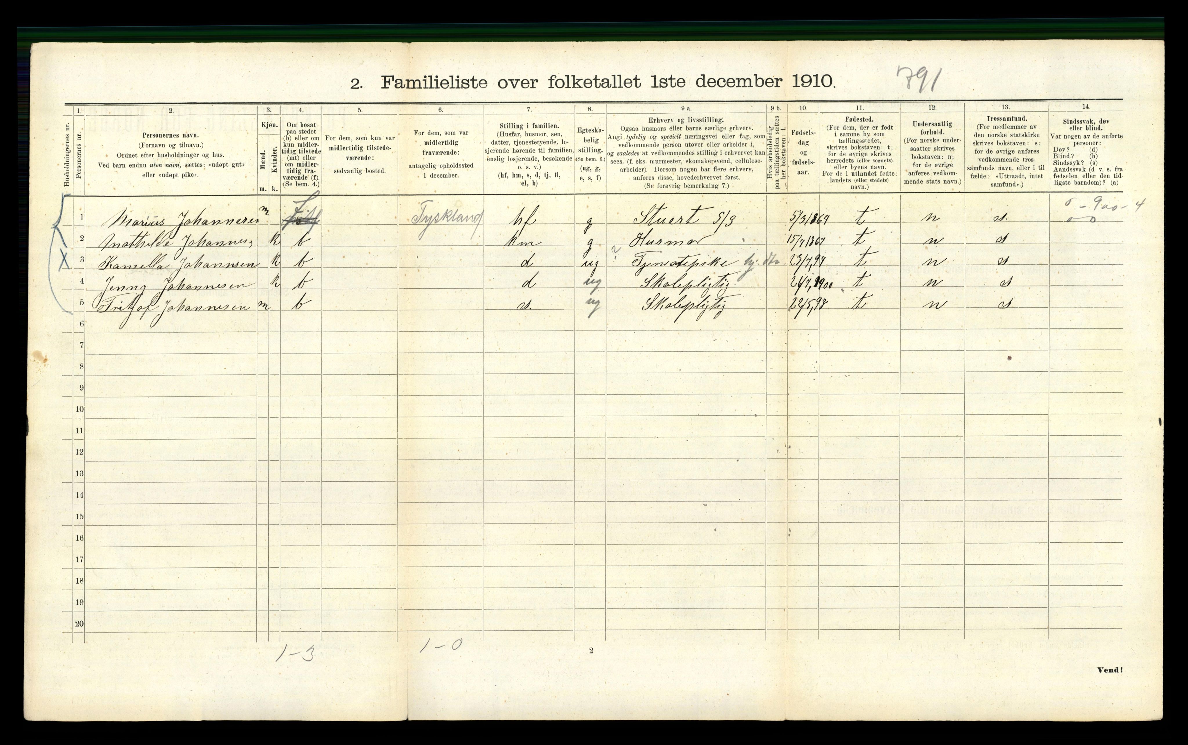 RA, 1910 census for Bergen, 1910, p. 44334