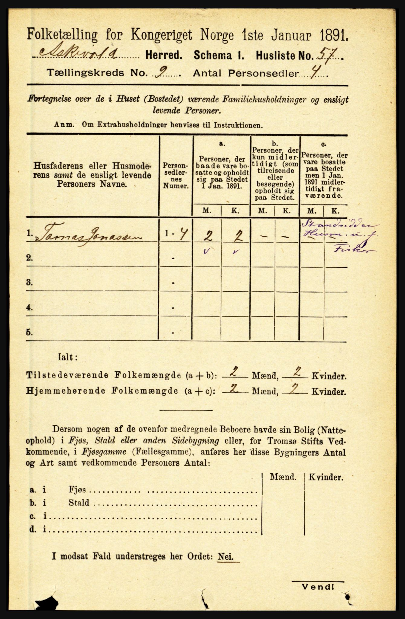 RA, 1891 census for 1428 Askvoll, 1891, p. 2548