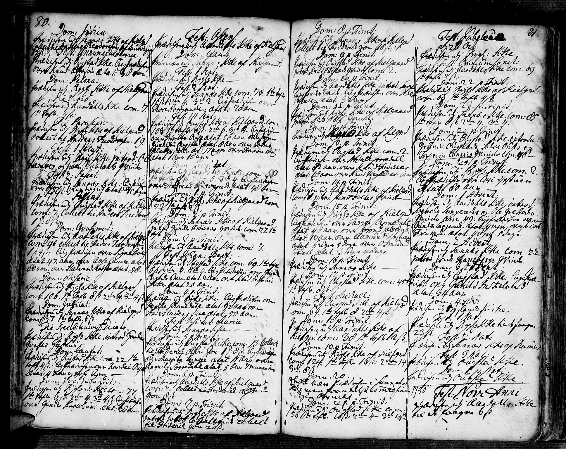 Bygland sokneprestkontor, SAK/1111-0006/F/Fa/Fab/L0001: Parish register (official) no. A 1, 1725-1766, p. 80-81