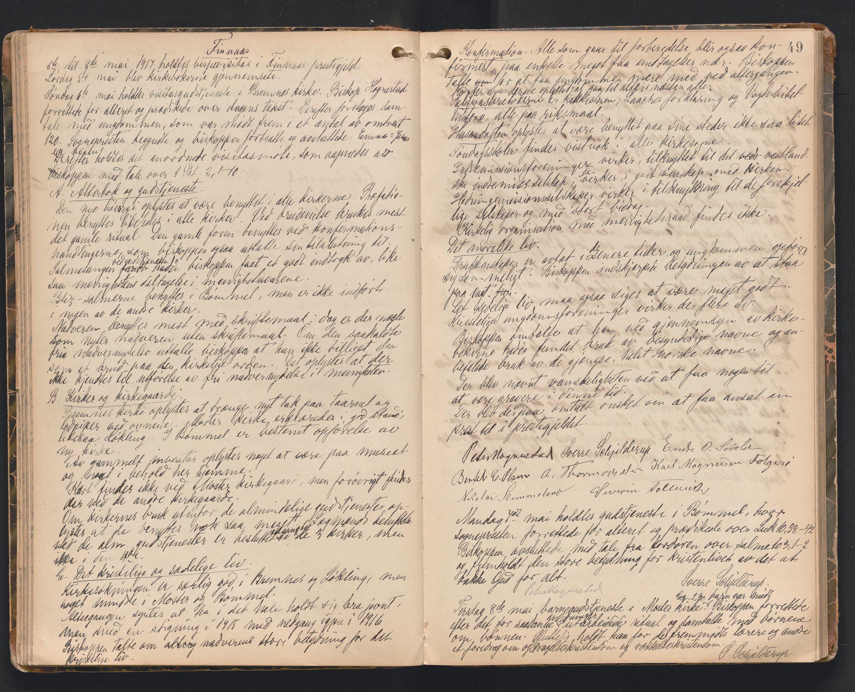 Søndre Sunnhordland prosti, AV/SAB-A-99913/F/L0002: Visitasprotokoll, 1895-1967, p. 48b-49a