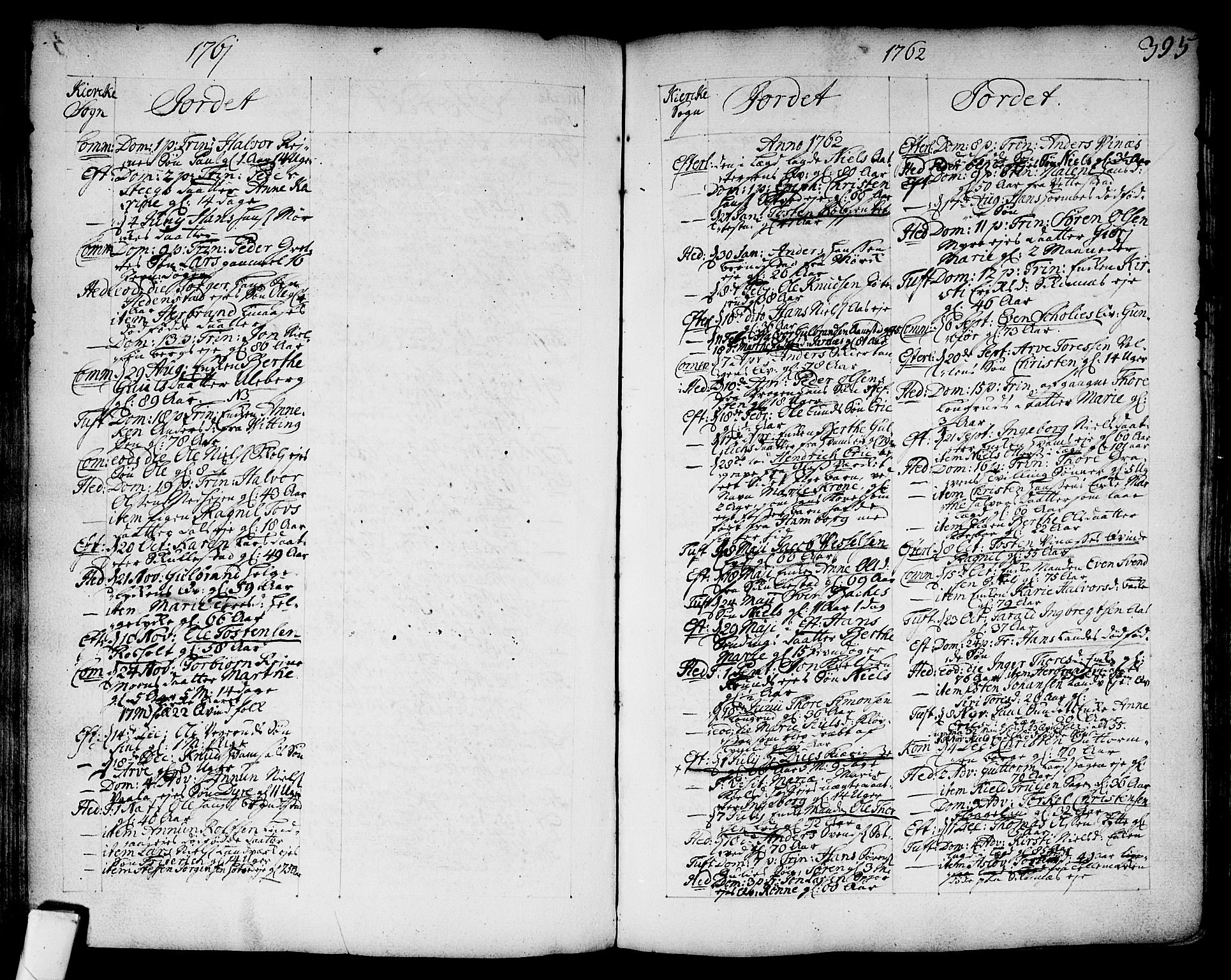 Sandsvær kirkebøker, AV/SAKO-A-244/F/Fa/L0002a: Parish register (official) no. I 2, 1725-1809, p. 395