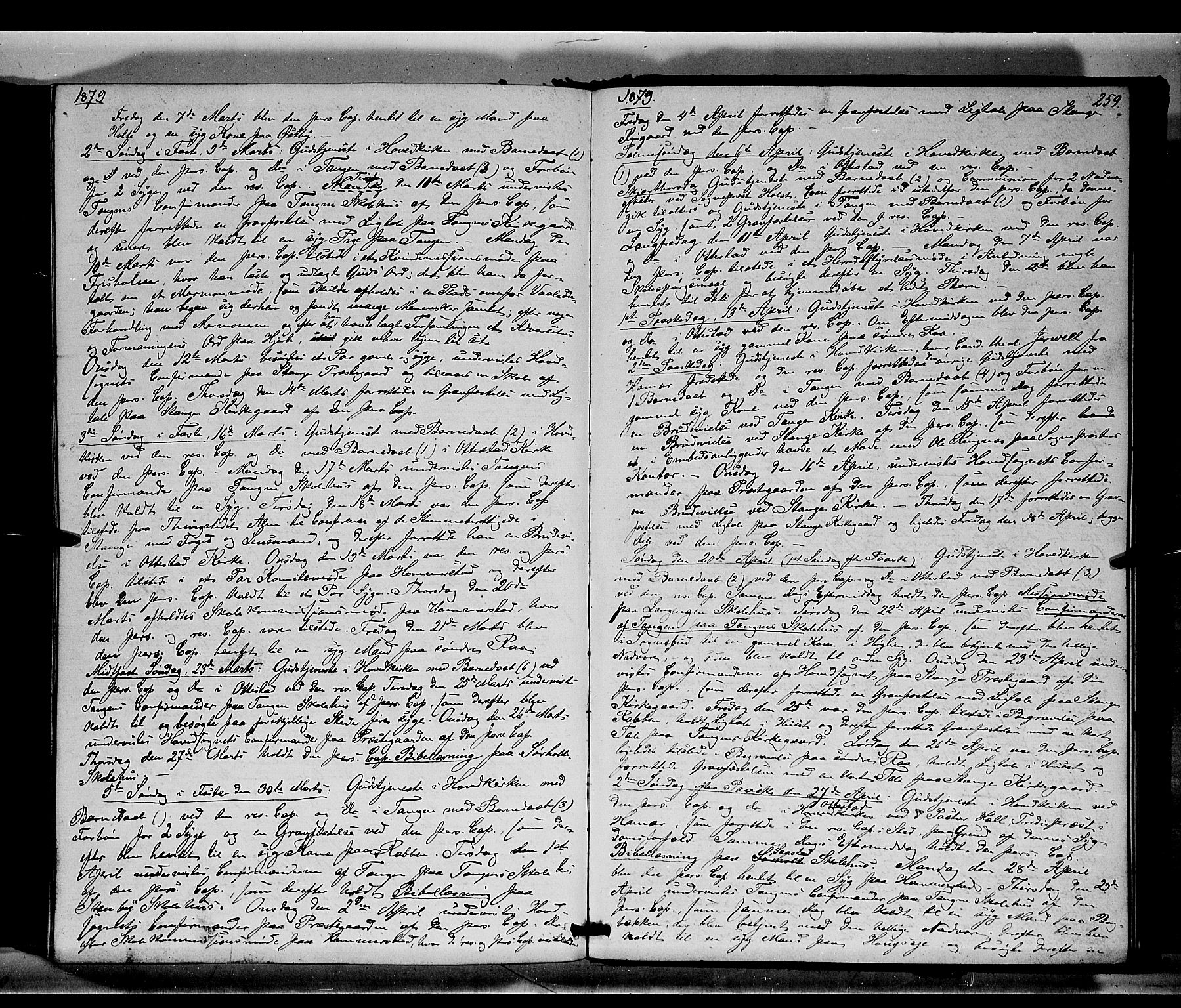 Stange prestekontor, SAH/PREST-002/K/L0014: Parish register (official) no. 14, 1862-1879, p. 259