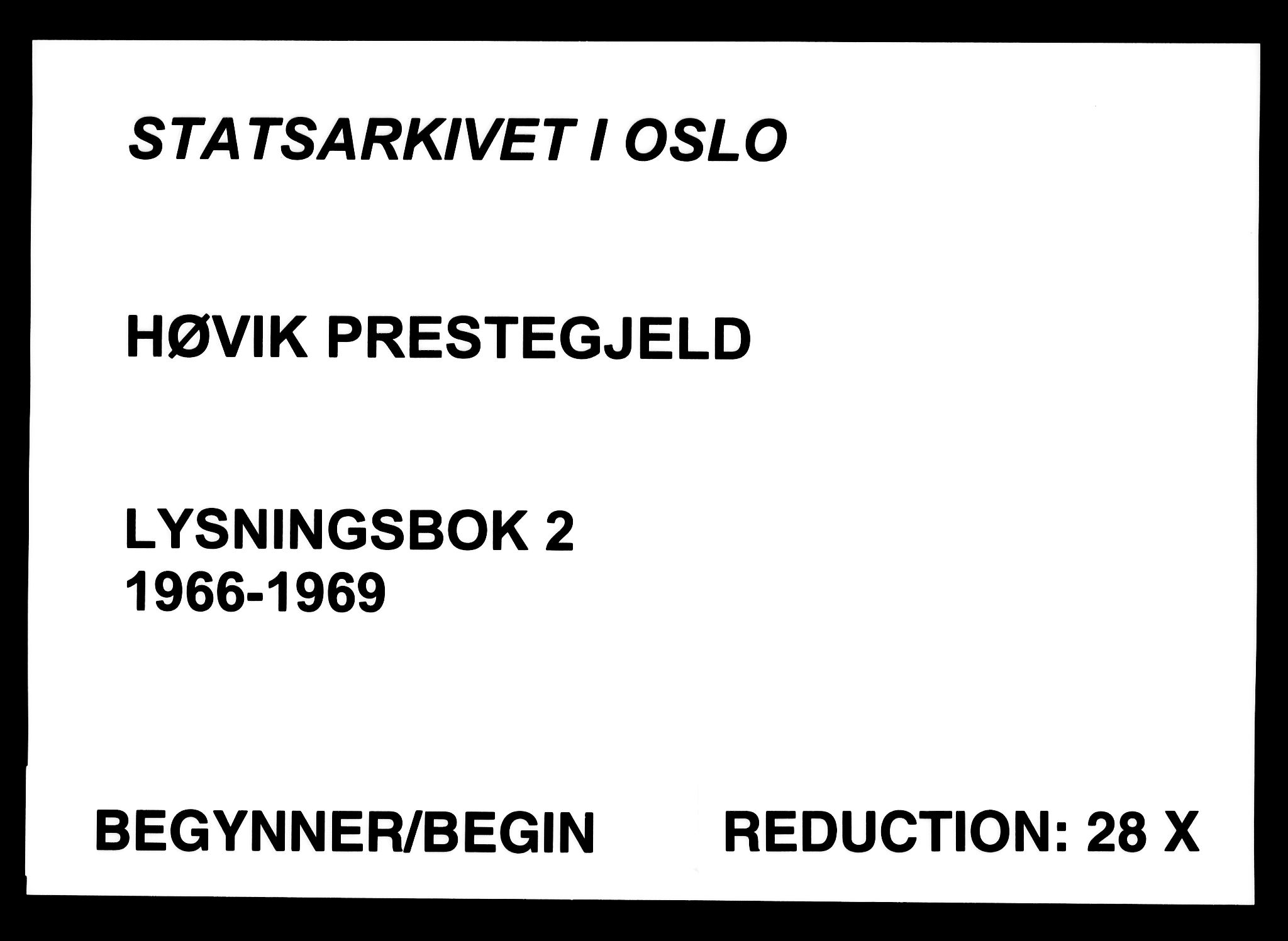 Høvik prestekontor Kirkebøker, SAO/A-11081/H/Ha/L0002: Banns register no. 2, 1966-1969
