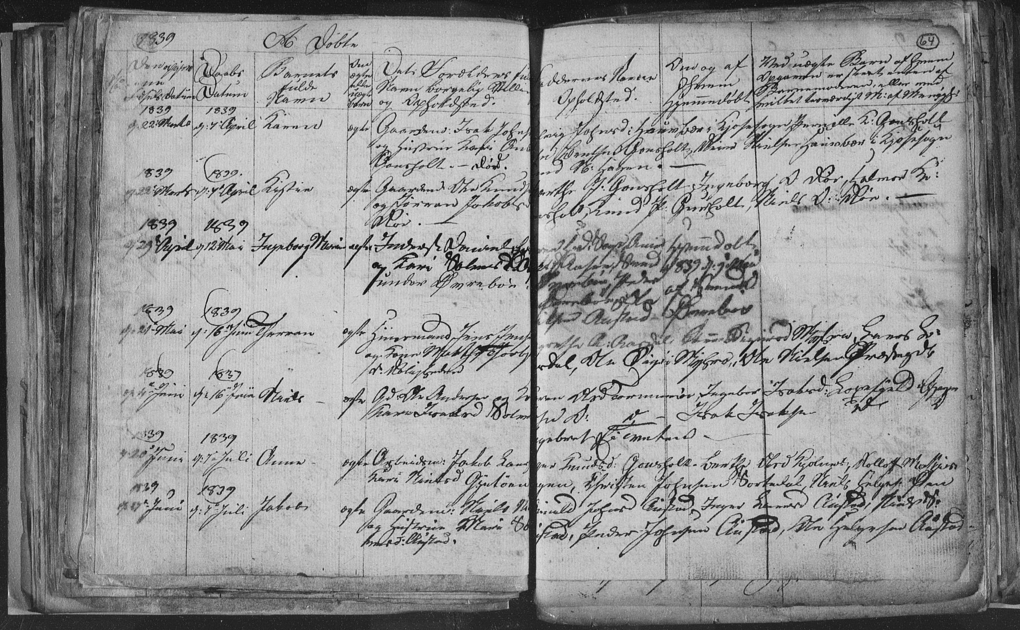 Siljan kirkebøker, SAKO/A-300/G/Ga/L0001: Parish register (copy) no. 1, 1827-1847, p. 64
