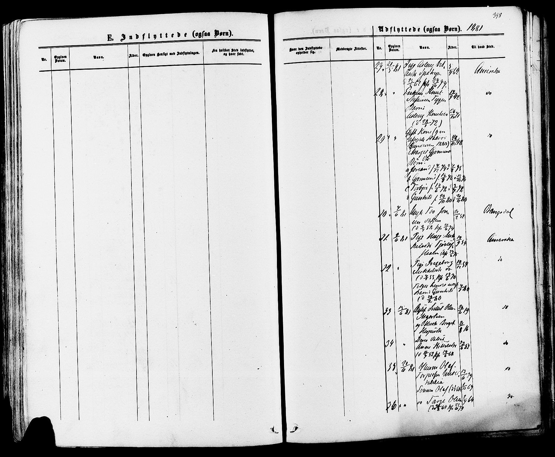 Mo kirkebøker, SAKO/A-286/F/Fa/L0006: Parish register (official) no. I 6, 1865-1885, p. 348