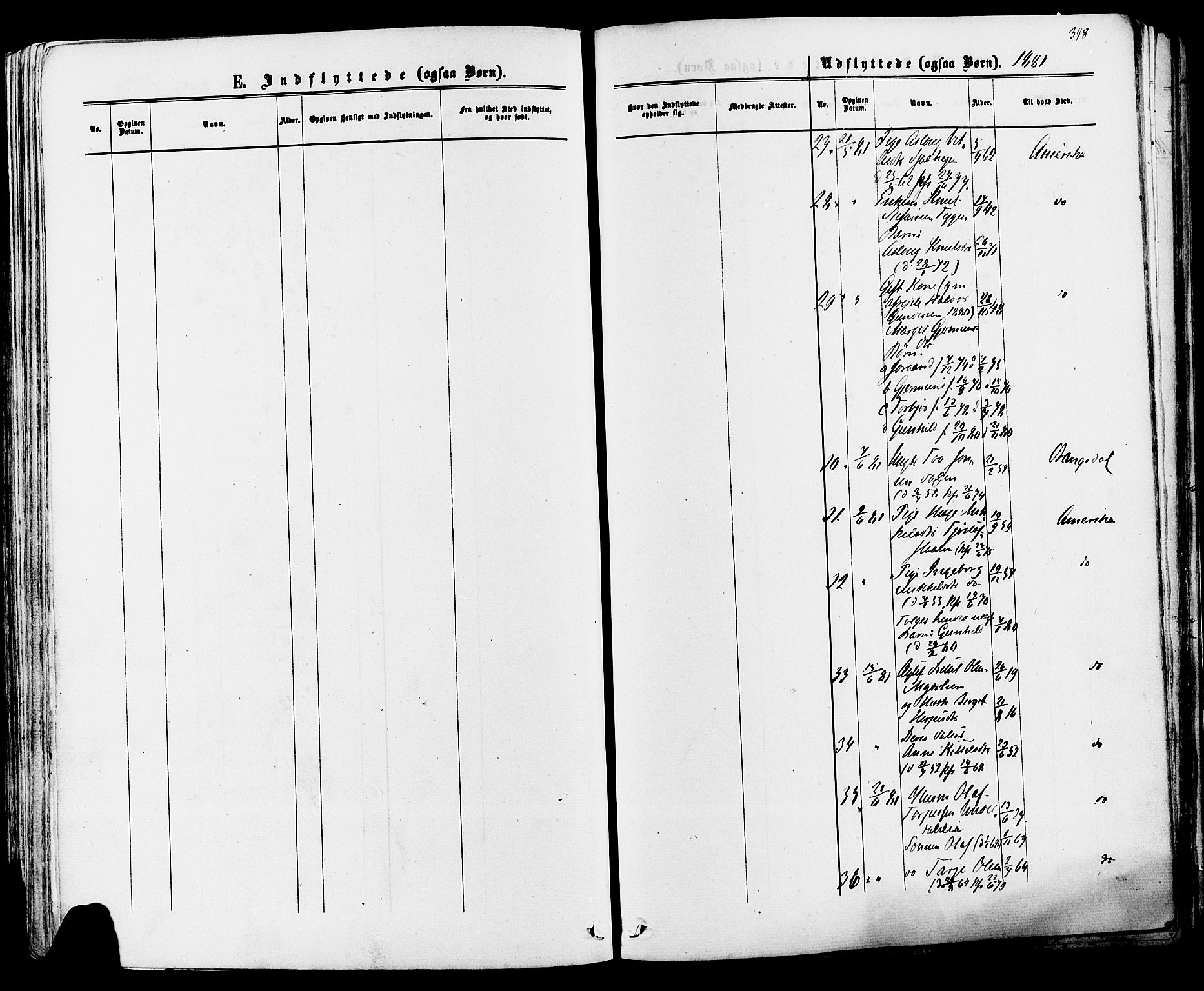 Mo kirkebøker, AV/SAKO-A-286/F/Fa/L0006: Parish register (official) no. I 6, 1865-1885, p. 348