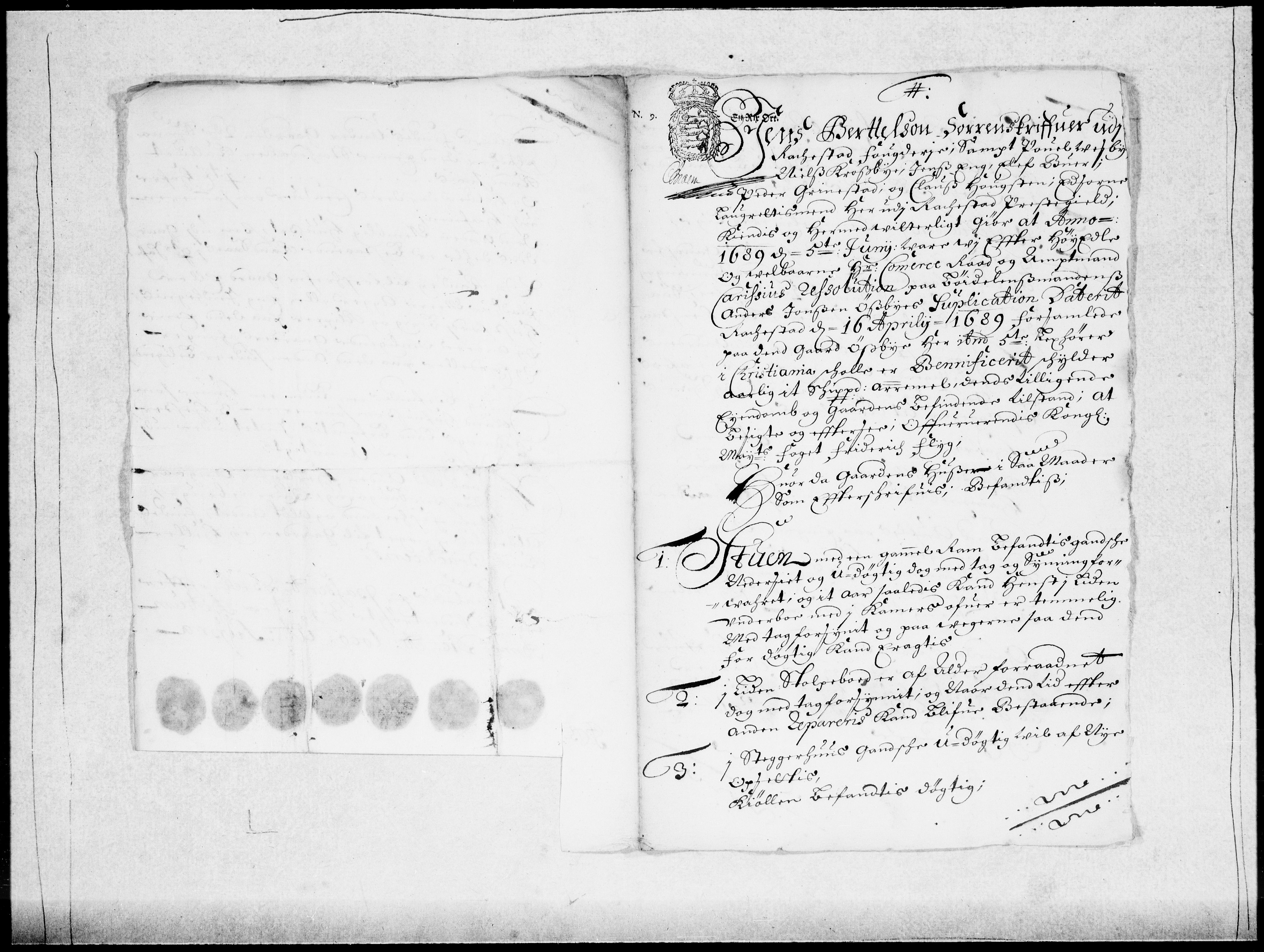Danske Kanselli 1572-1799, AV/RA-EA-3023/F/Fc/Fcc/Fcca/L0043: Norske innlegg 1572-1799, 1689-1690, p. 140