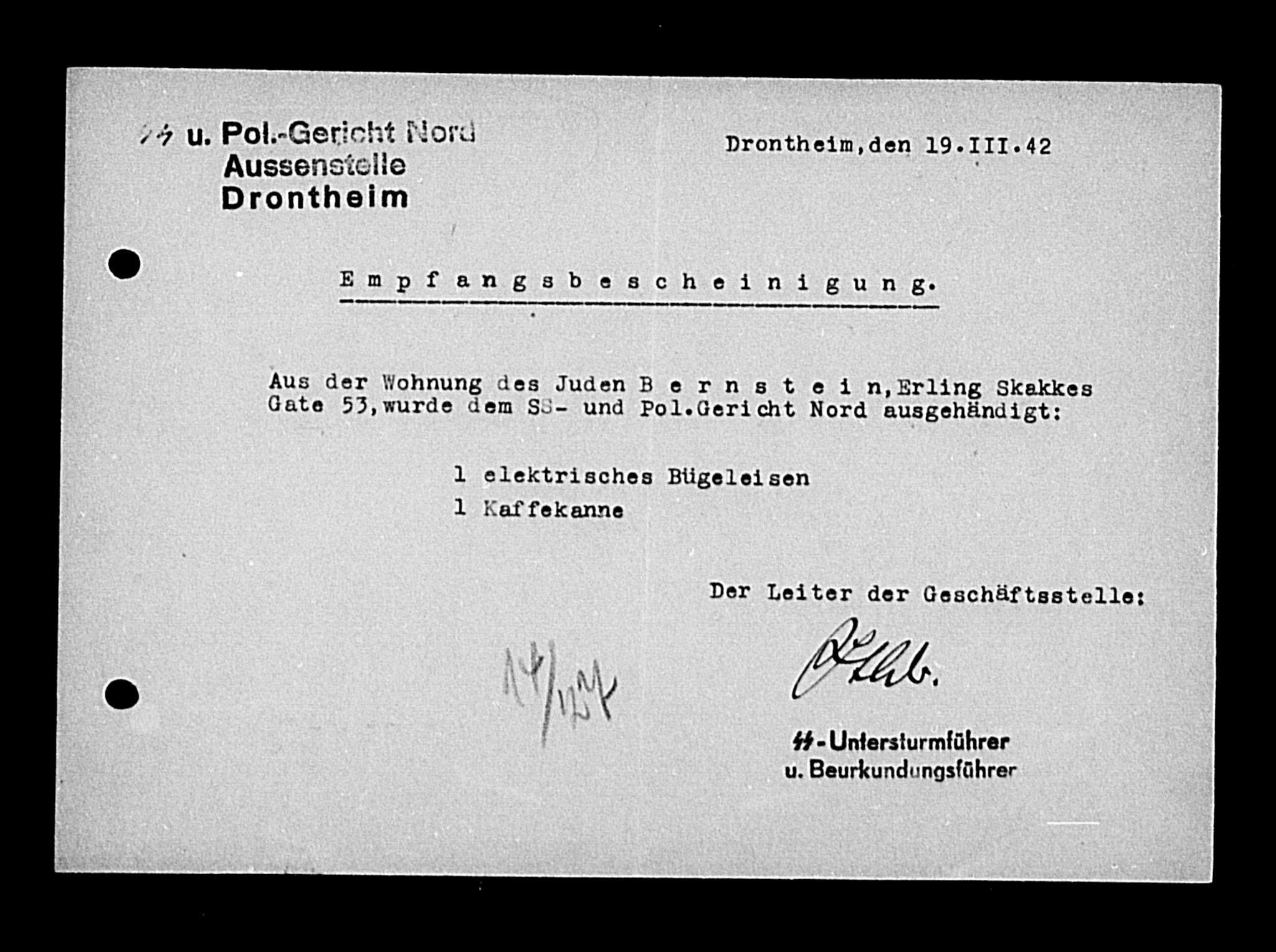 Justisdepartementet, Tilbakeføringskontoret for inndratte formuer, AV/RA-S-1564/H/Hc/Hca/L0892: --, 1945-1947, p. 407