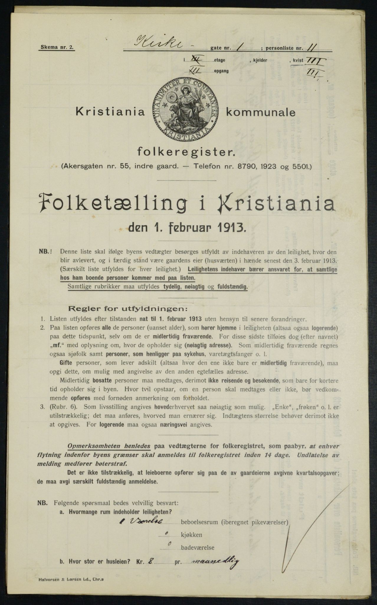 OBA, Municipal Census 1913 for Kristiania, 1913, p. 49470