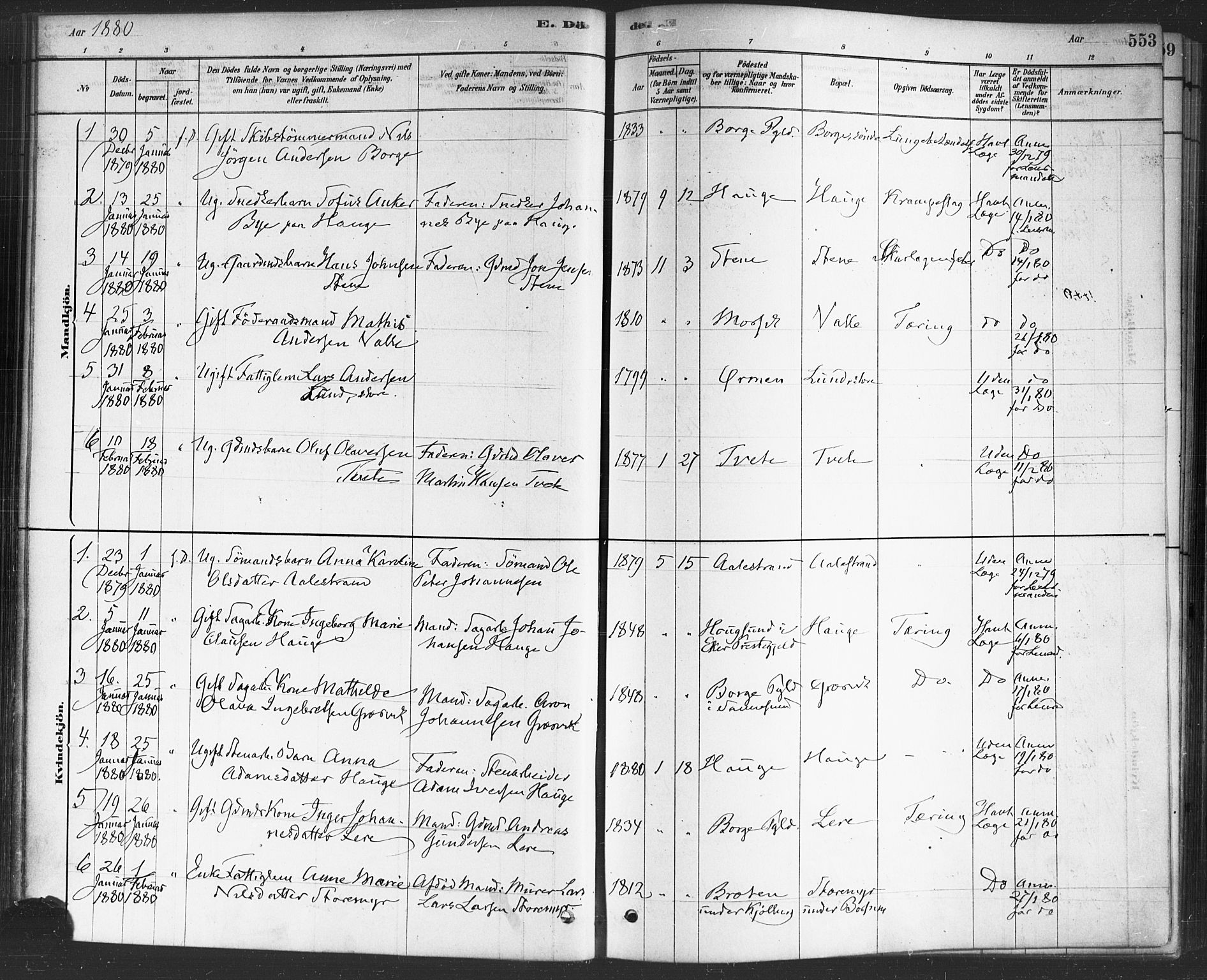 Onsøy prestekontor Kirkebøker, SAO/A-10914/F/Fa/L0006: Parish register (official) no. I 6, 1878-1898, p. 553