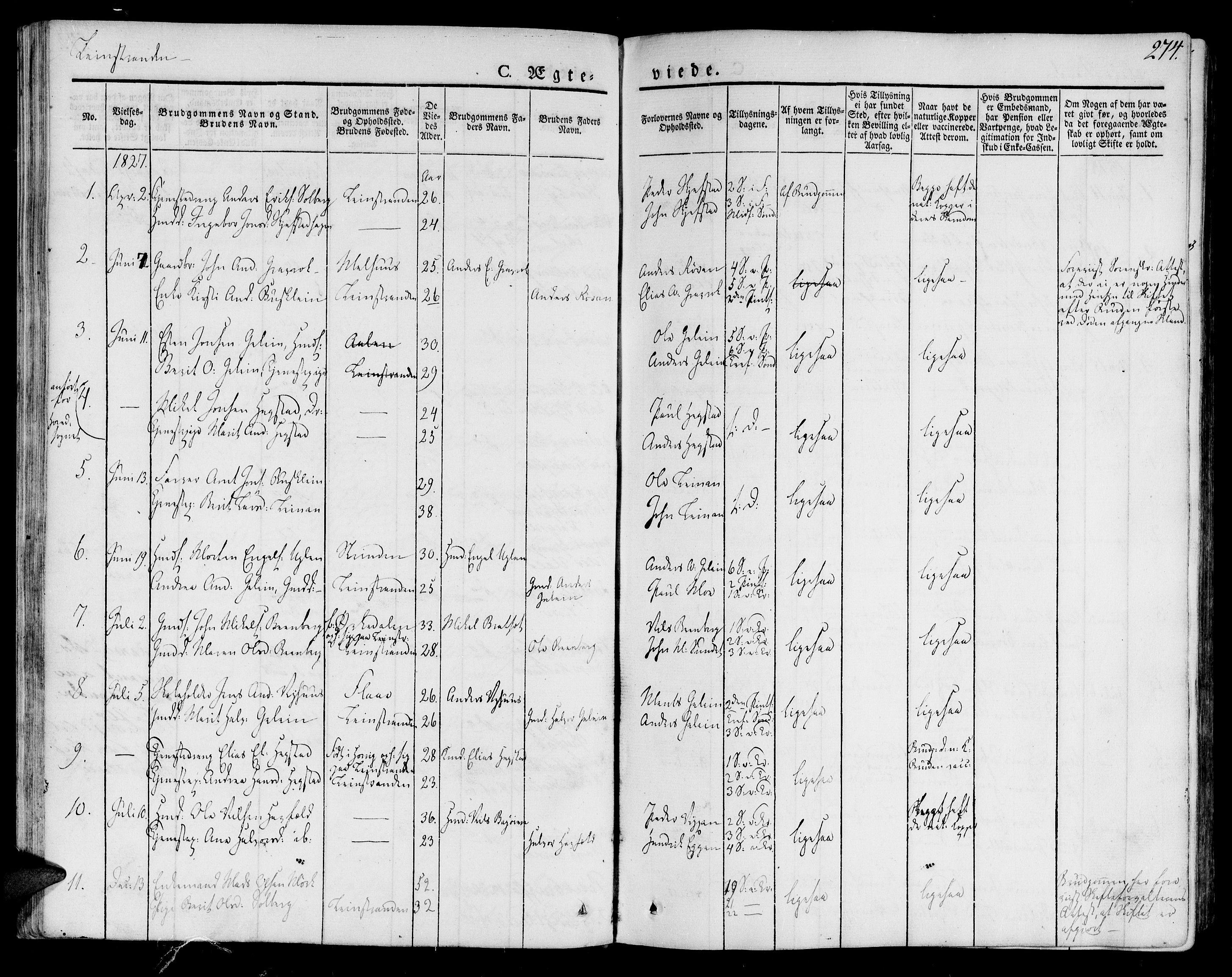 Ministerialprotokoller, klokkerbøker og fødselsregistre - Sør-Trøndelag, SAT/A-1456/691/L1071: Parish register (official) no. 691A05 /2, 1826-1841, p. 274