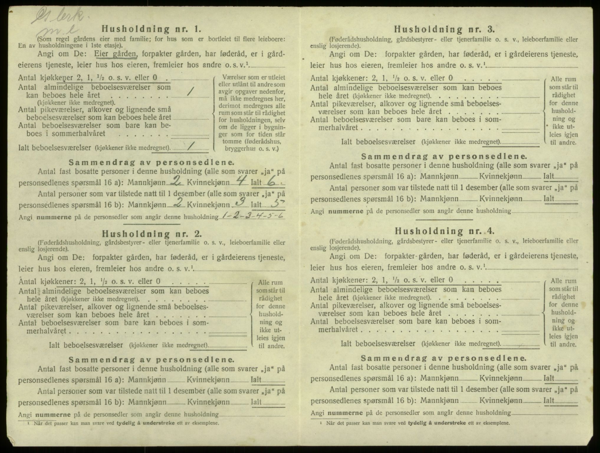 SAB, 1920 census for Selje, 1920, p. 356