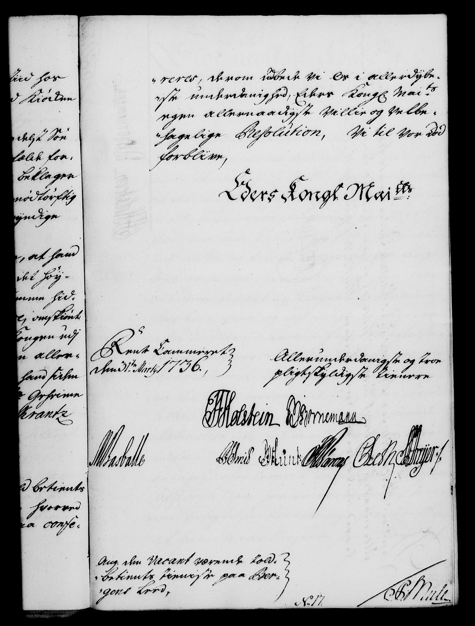 Rentekammeret, Kammerkanselliet, AV/RA-EA-3111/G/Gf/Gfa/L0019: Norsk relasjons- og resolusjonsprotokoll (merket RK 52.19), 1736, p. 240