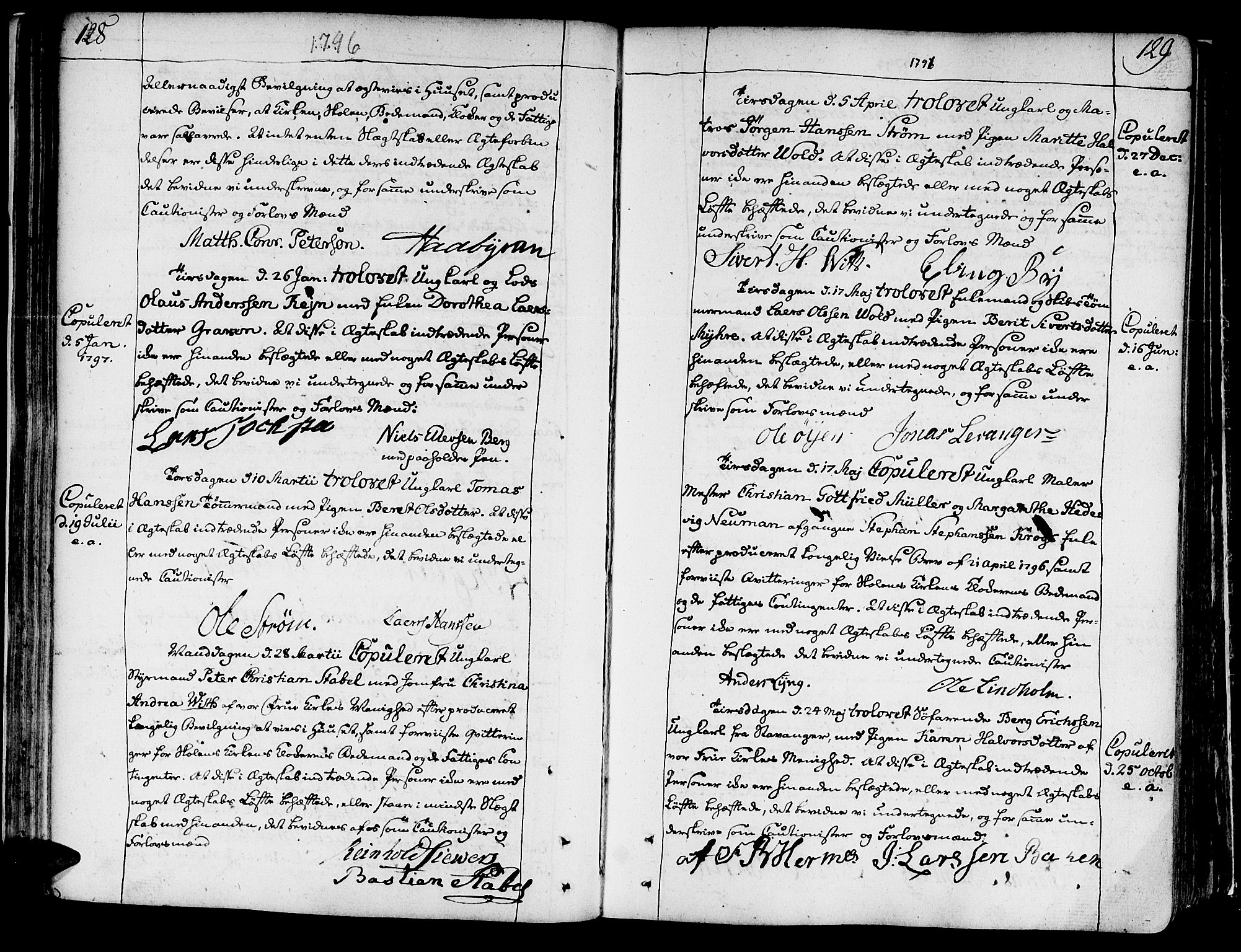 Ministerialprotokoller, klokkerbøker og fødselsregistre - Sør-Trøndelag, SAT/A-1456/602/L0105: Parish register (official) no. 602A03, 1774-1814, p. 128-129
