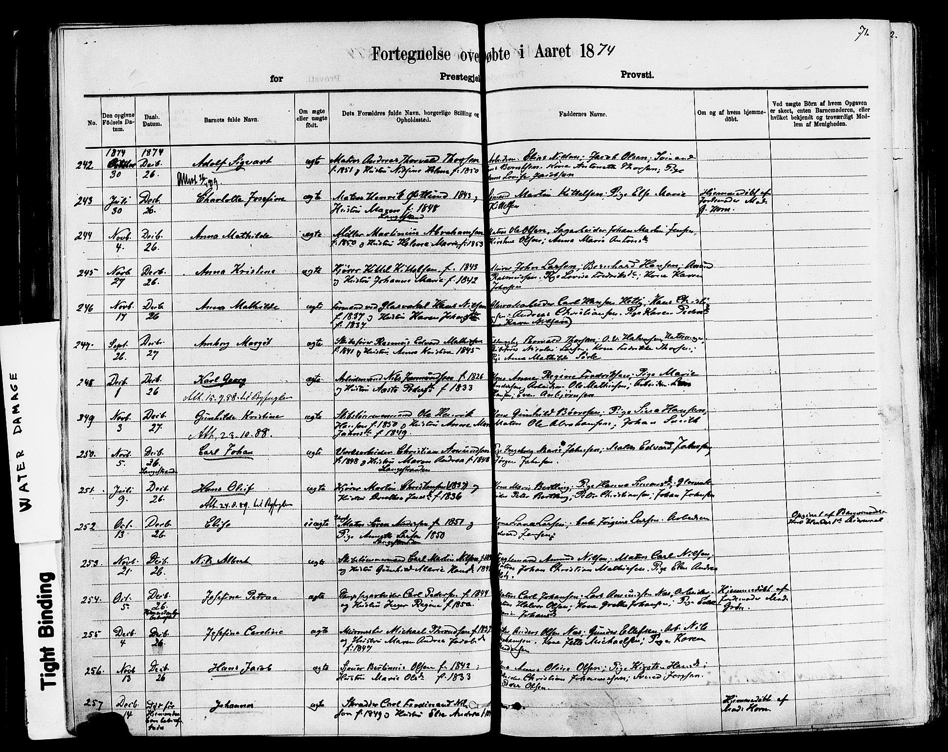 Larvik kirkebøker, AV/SAKO-A-352/F/Fa/L0006: Parish register (official) no. I 6, 1871-1883, p. 71