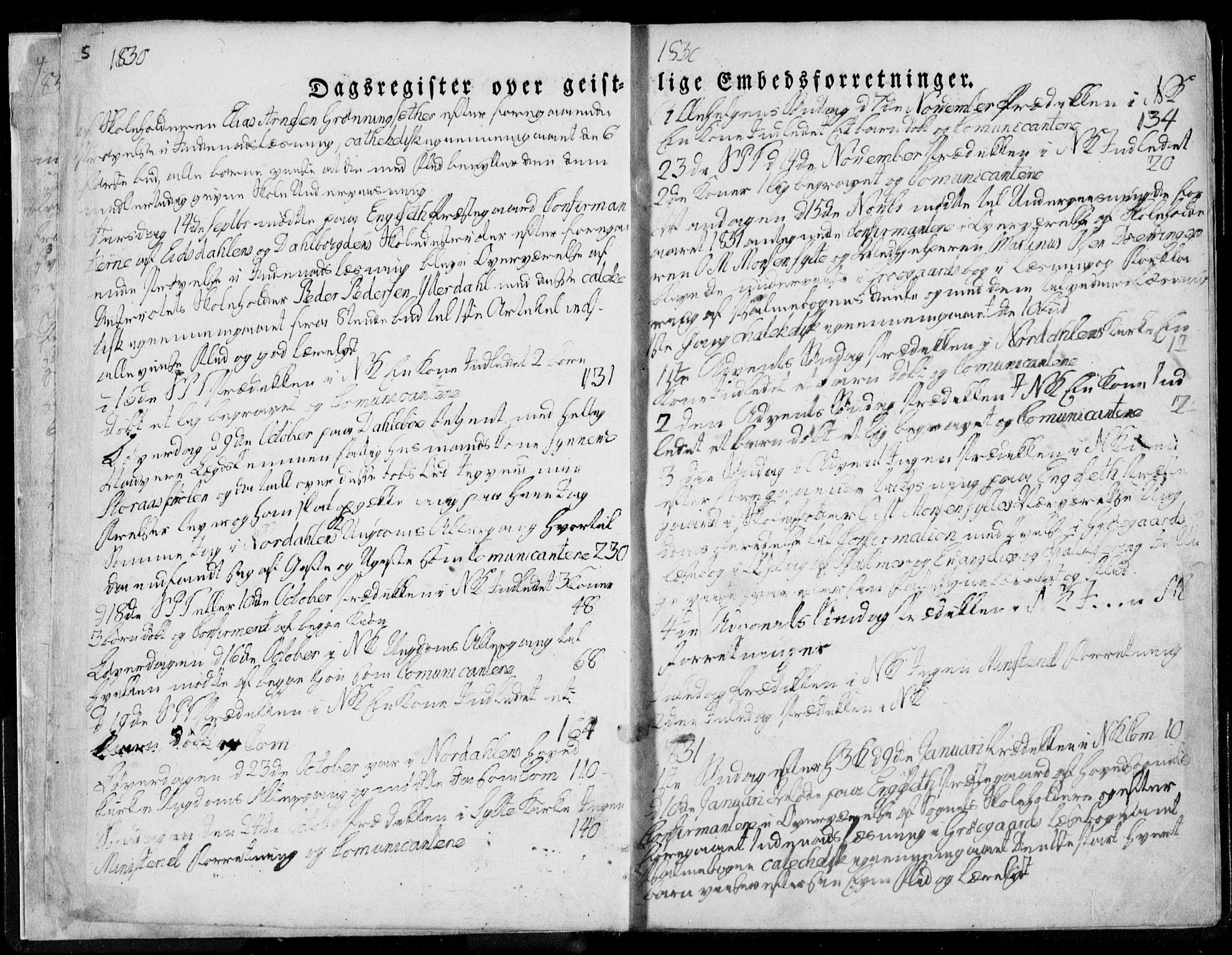 Ministerialprotokoller, klokkerbøker og fødselsregistre - Møre og Romsdal, SAT/A-1454/519/L0247: Parish register (official) no. 519A06, 1827-1846, p. 5