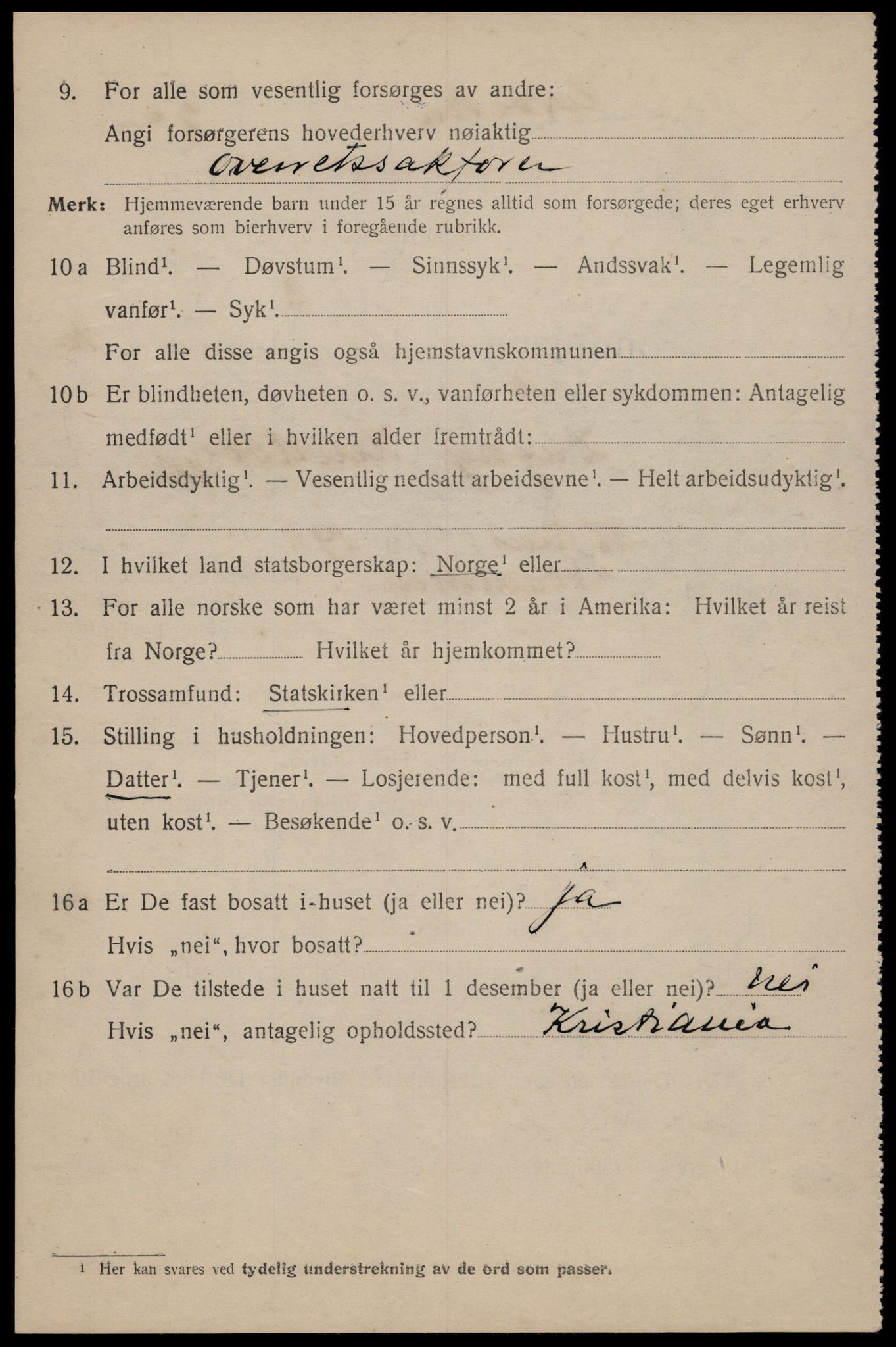 SAT, 1920 census for Trondheim, 1920, p. 44847