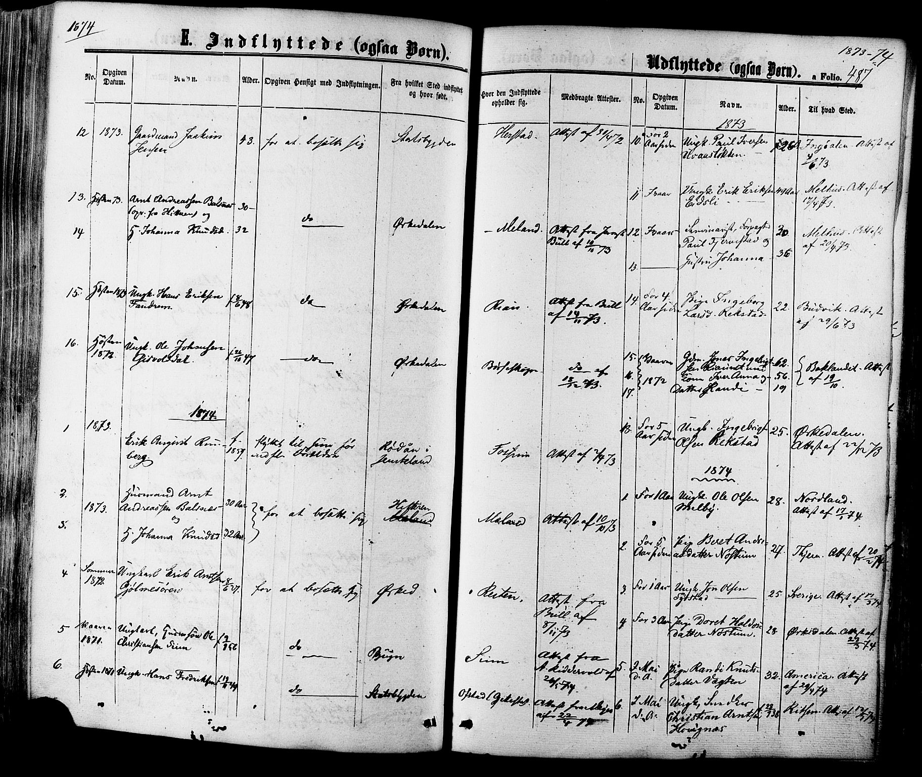 Ministerialprotokoller, klokkerbøker og fødselsregistre - Sør-Trøndelag, AV/SAT-A-1456/665/L0772: Parish register (official) no. 665A07, 1856-1878, p. 487