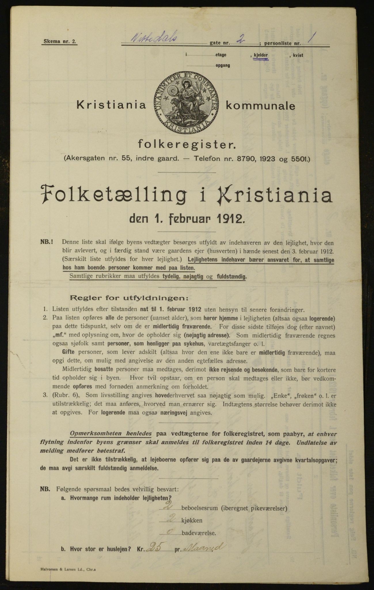 OBA, Municipal Census 1912 for Kristiania, 1912, p. 71786