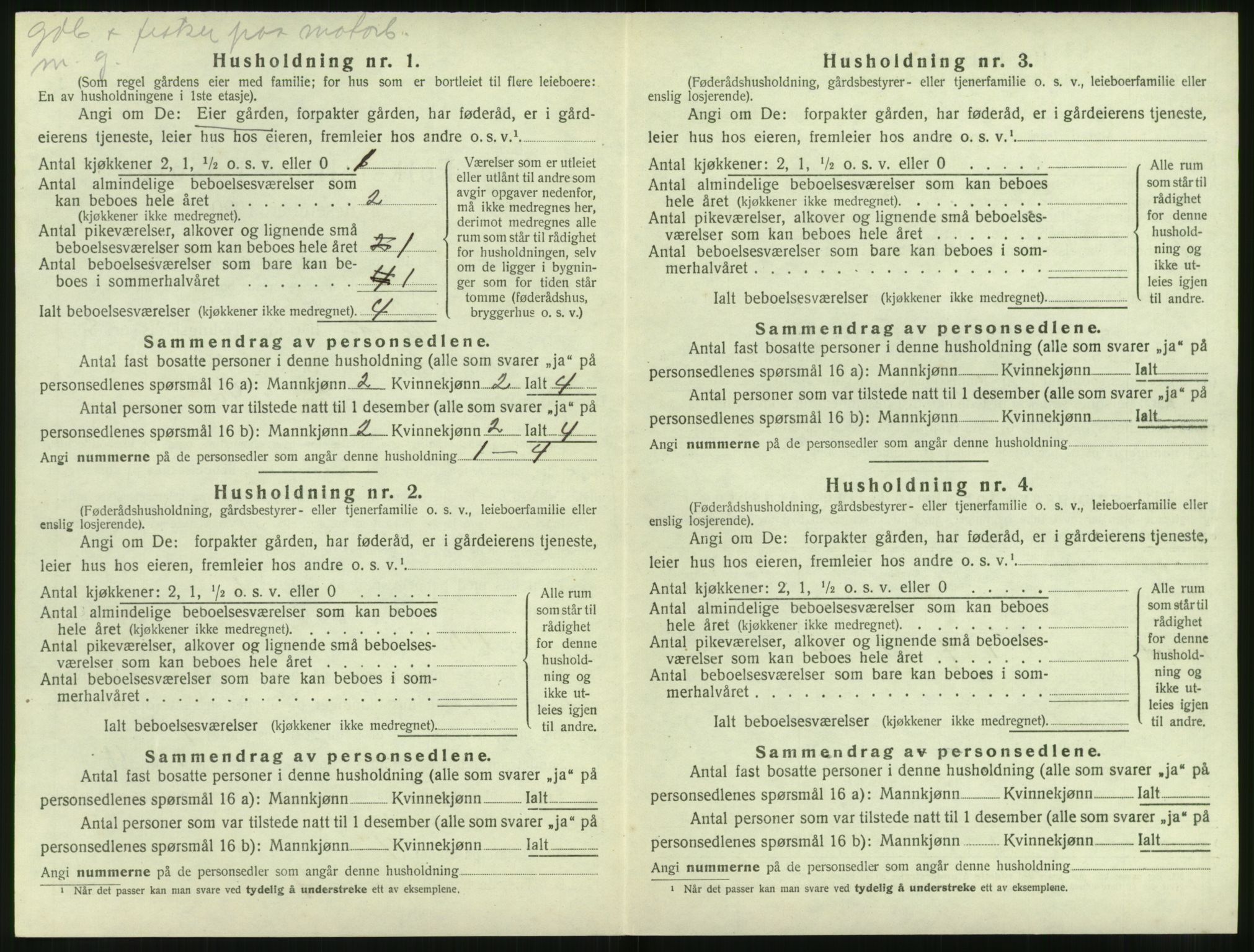 SAT, 1920 census for Sande (MR), 1920, p. 711