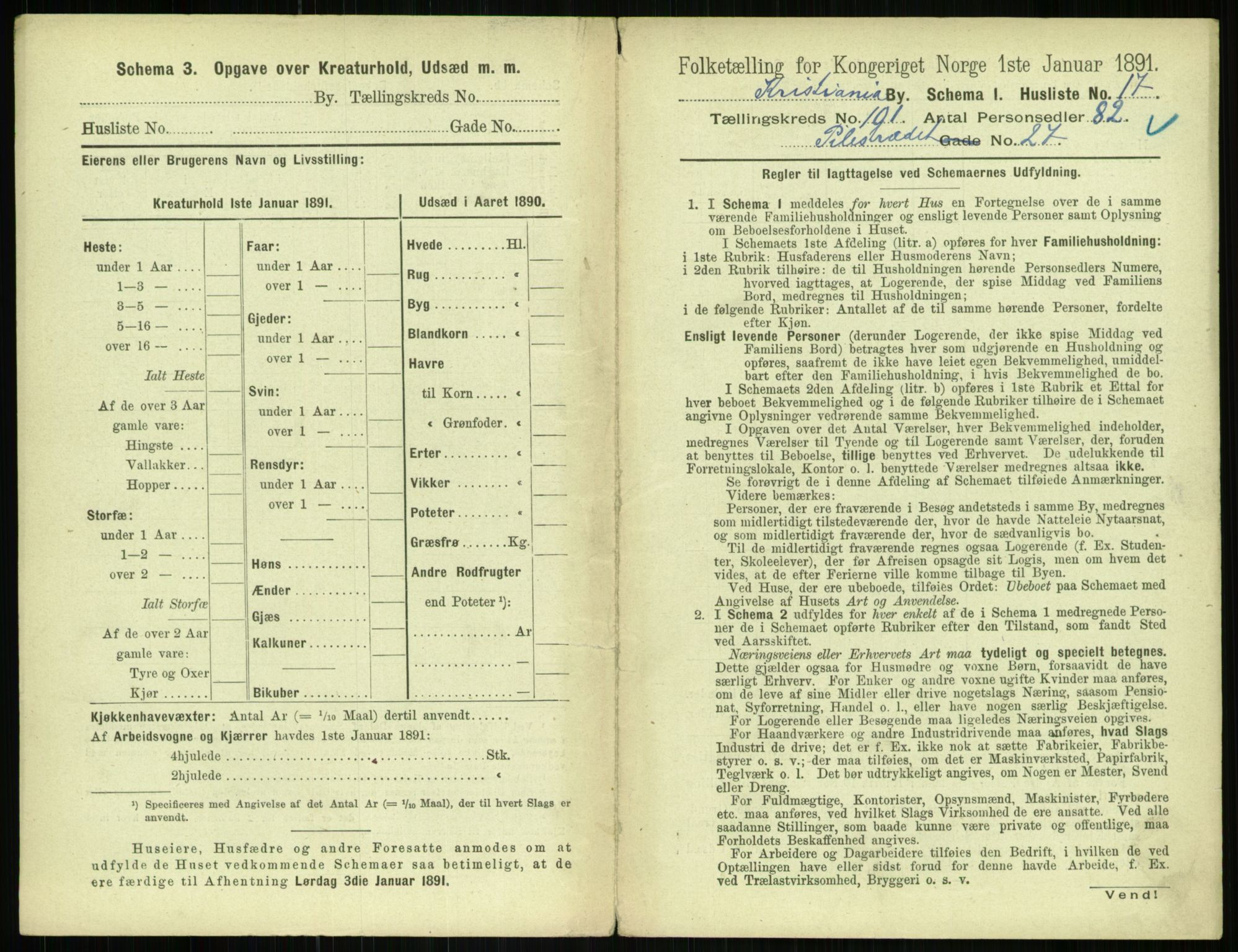 RA, 1891 census for 0301 Kristiania, 1891, p. 49993