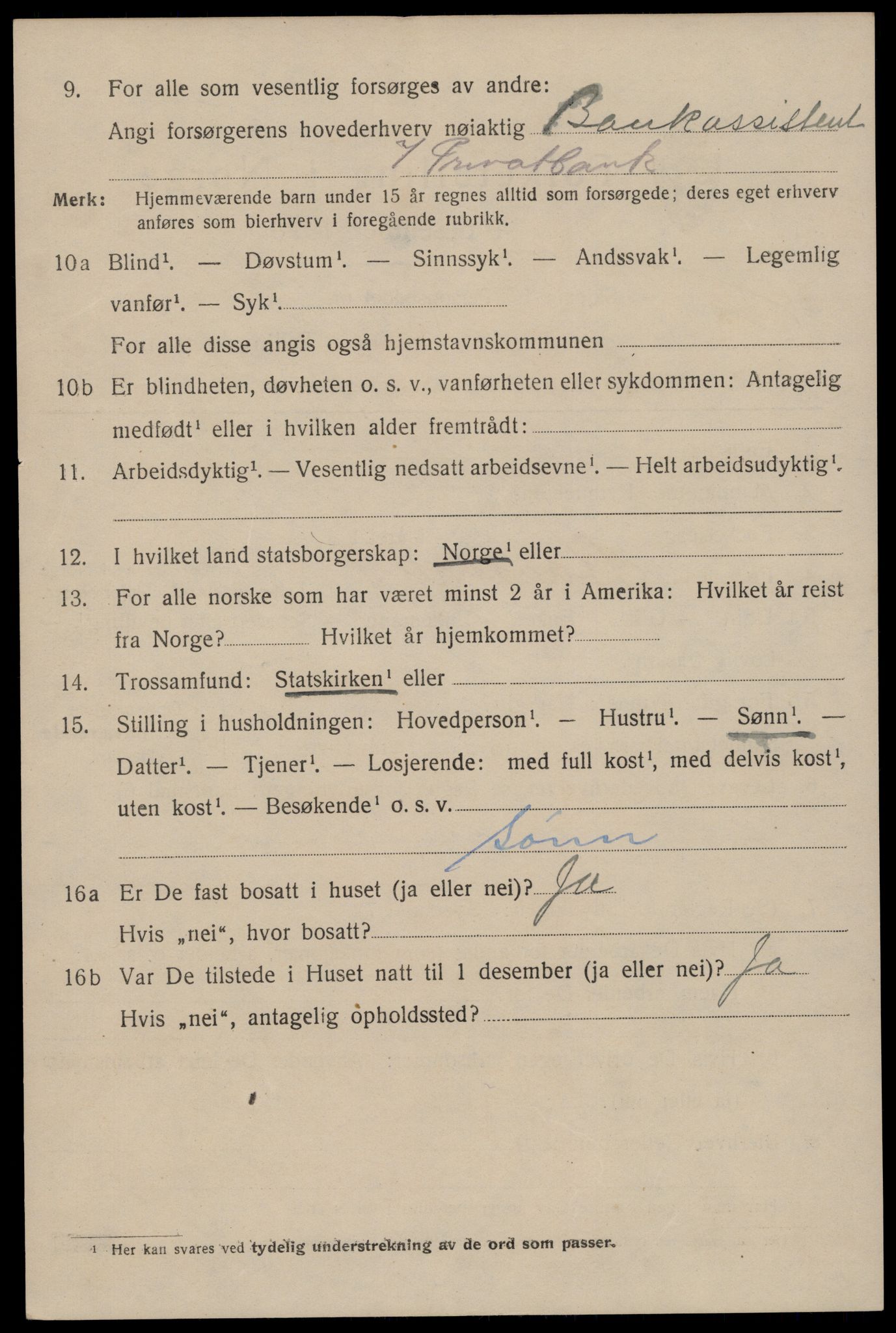 SAST, 1920 census for Stavanger, 1920, p. 61439