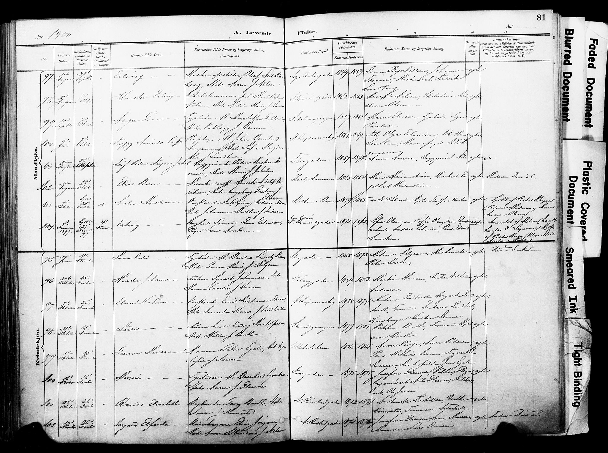 Horten kirkebøker, AV/SAKO-A-348/F/Fa/L0005: Parish register (official) no. 5, 1896-1904, p. 81