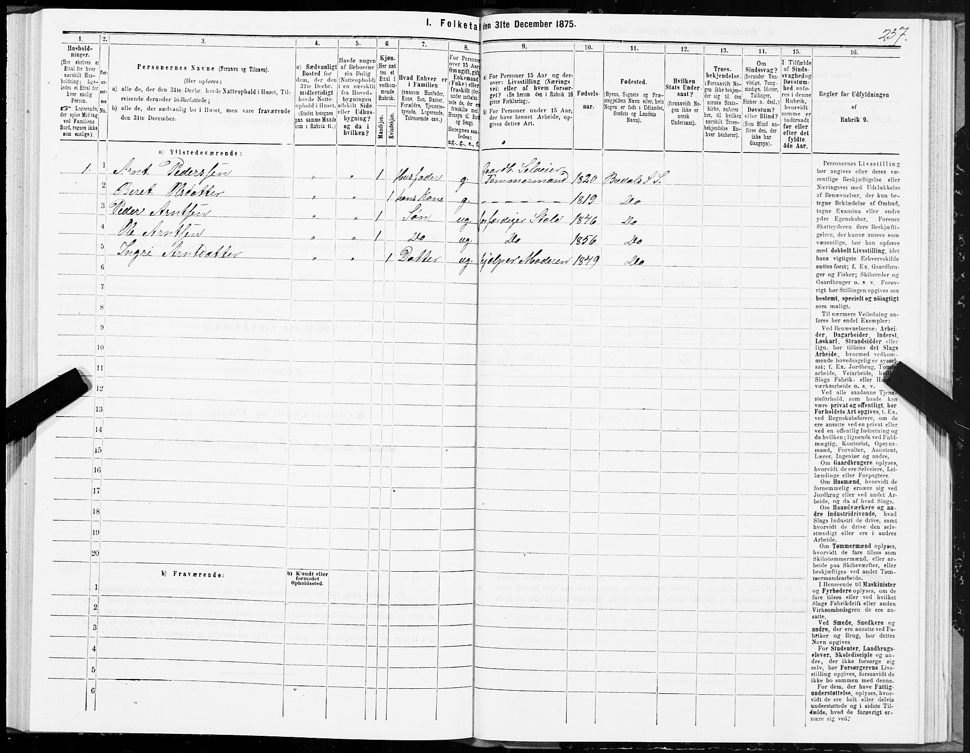 SAT, 1875 census for 1648P Støren, 1875, p. 3237