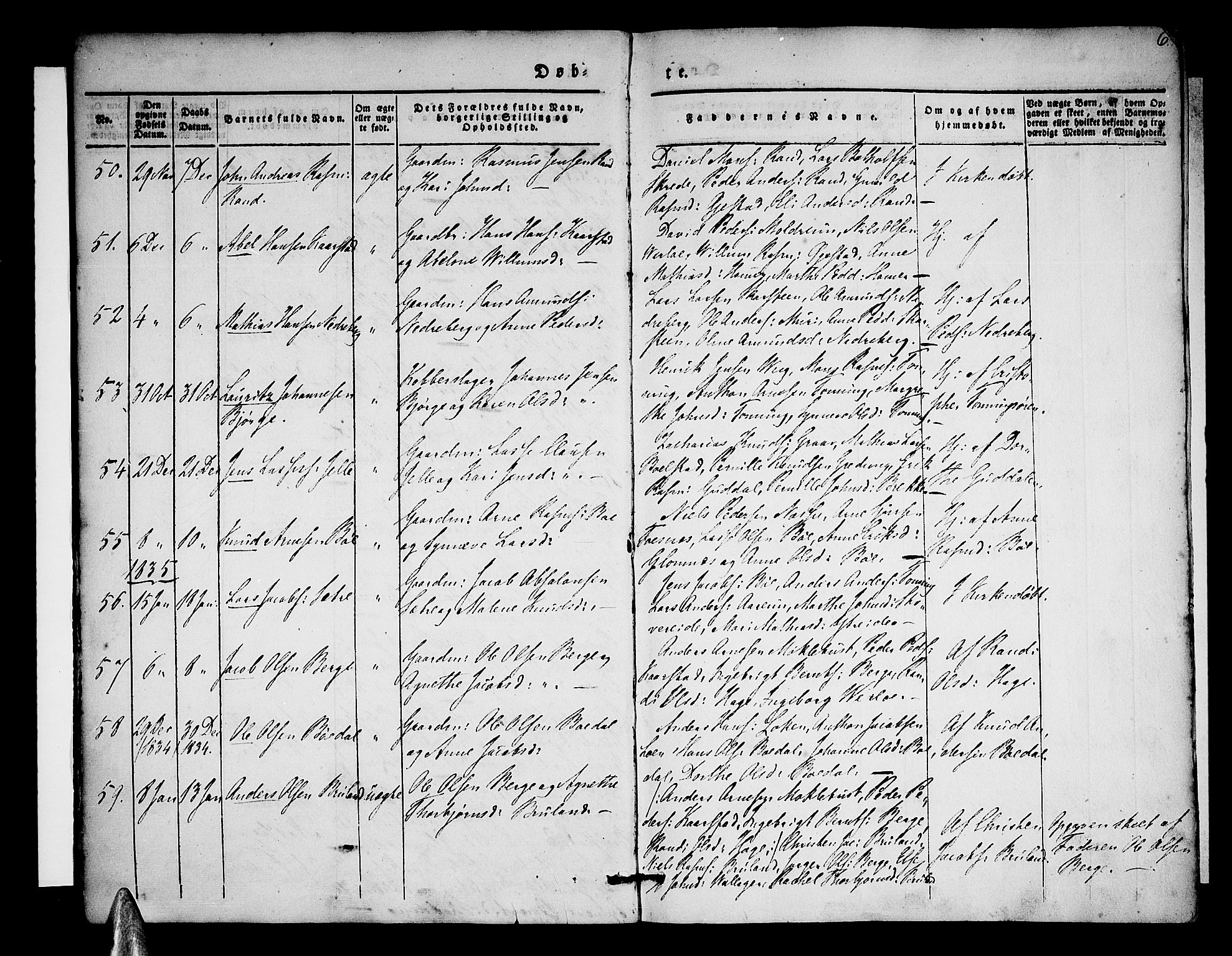 Stryn Sokneprestembete, AV/SAB-A-82501: Parish register (official) no. A 1, 1832-1845, p. 6