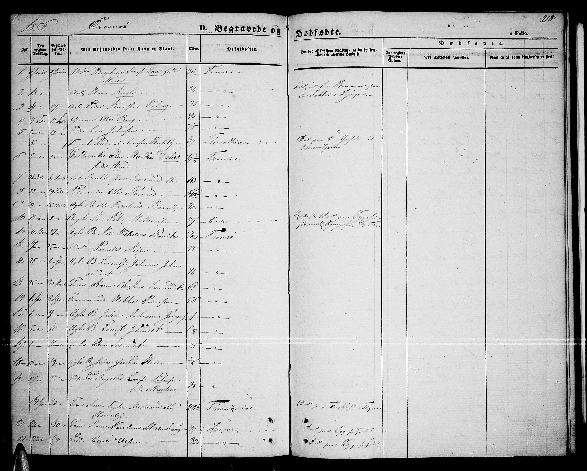 Tromsø sokneprestkontor/stiftsprosti/domprosti, SATØ/S-1343/G/Gb/L0006klokker: Parish register (copy) no. 6, 1857-1866, p. 218