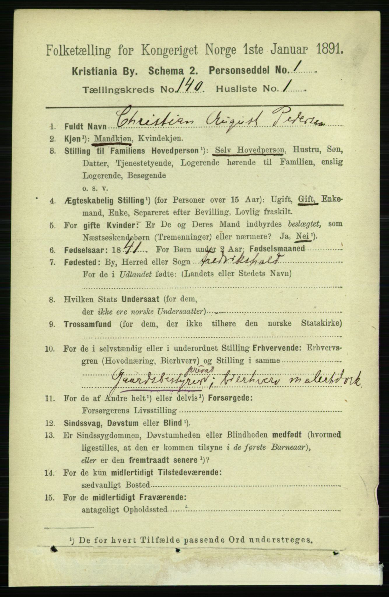 RA, 1891 census for 0301 Kristiania, 1891, p. 77455