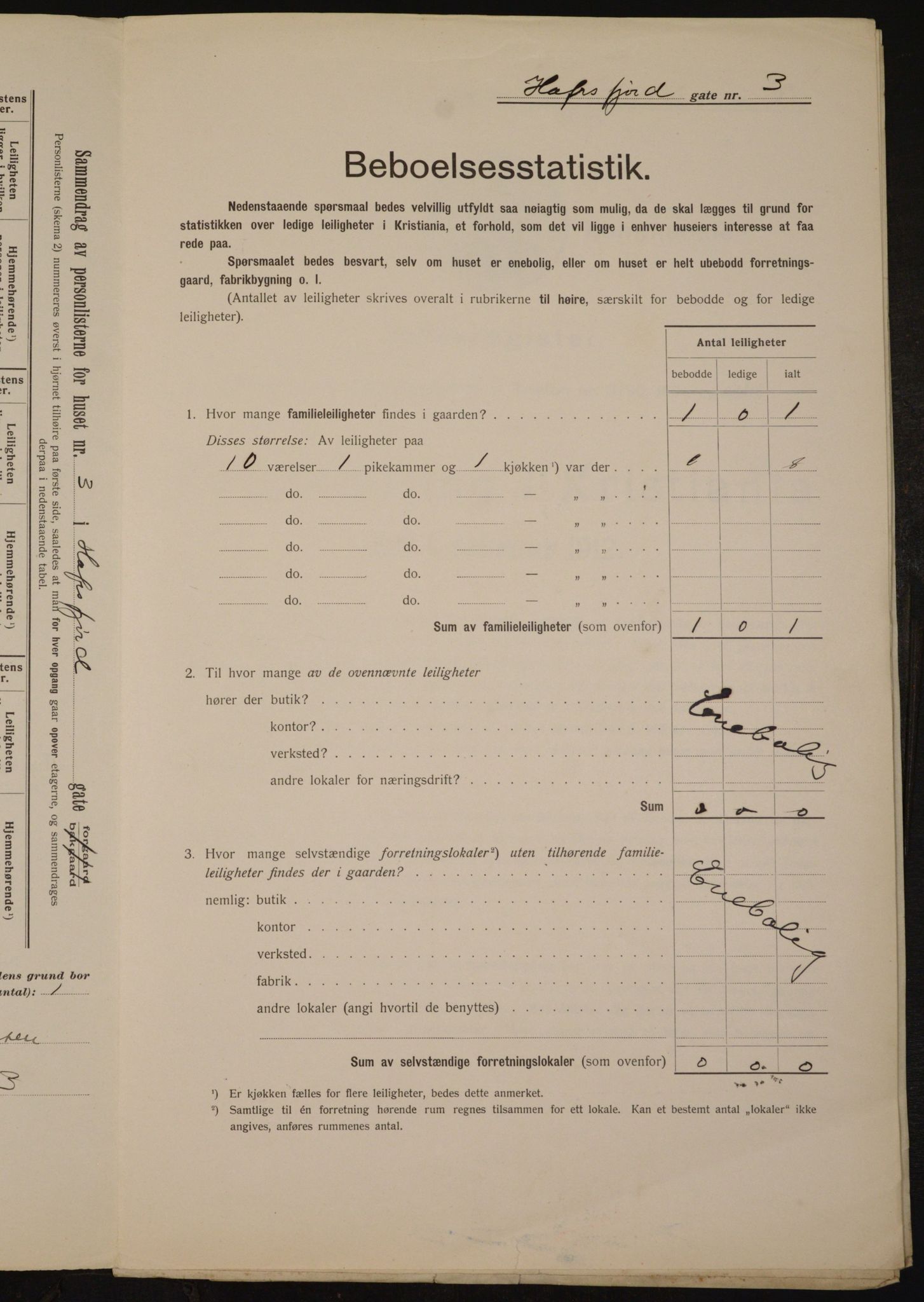OBA, Municipal Census 1912 for Kristiania, 1912, p. 33311