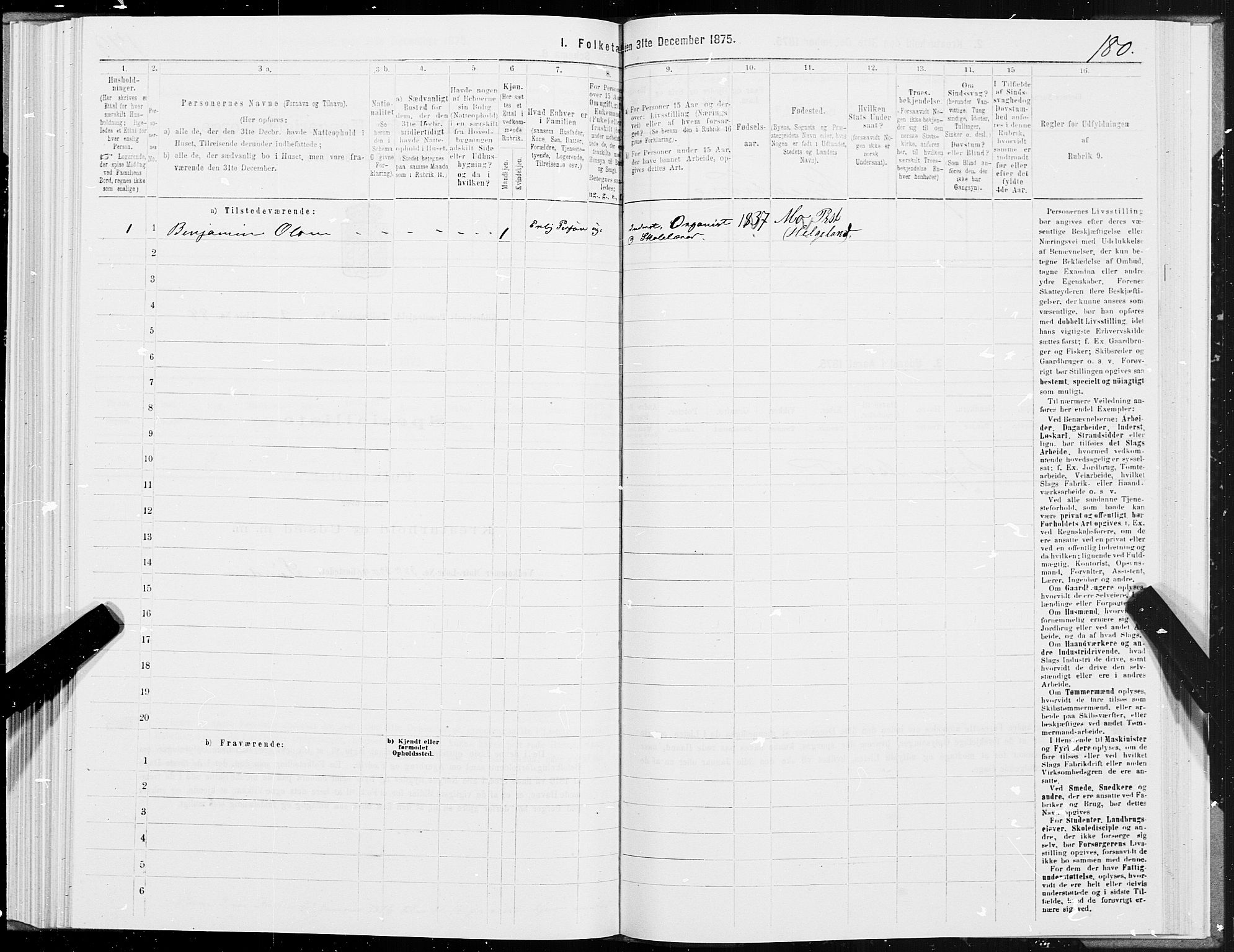 SAT, 1875 census for 1838P Gildeskål, 1875, p. 2180