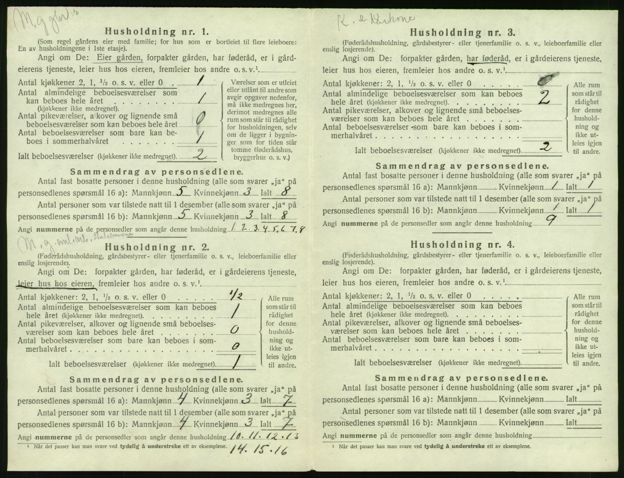 SAT, 1920 census for Grytten, 1920, p. 799