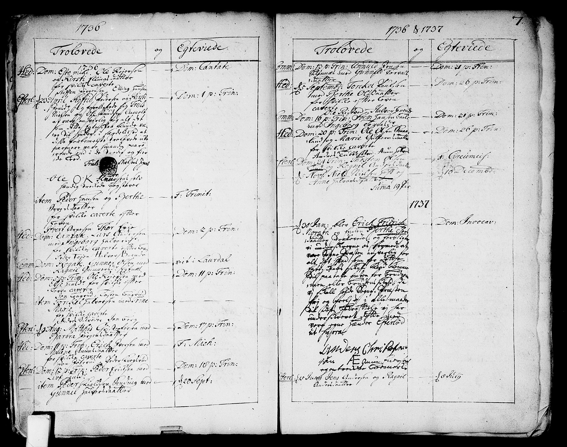 Sandsvær kirkebøker, SAKO/A-244/F/Fa/L0002a: Parish register (official) no. I 2, 1725-1809, p. 7