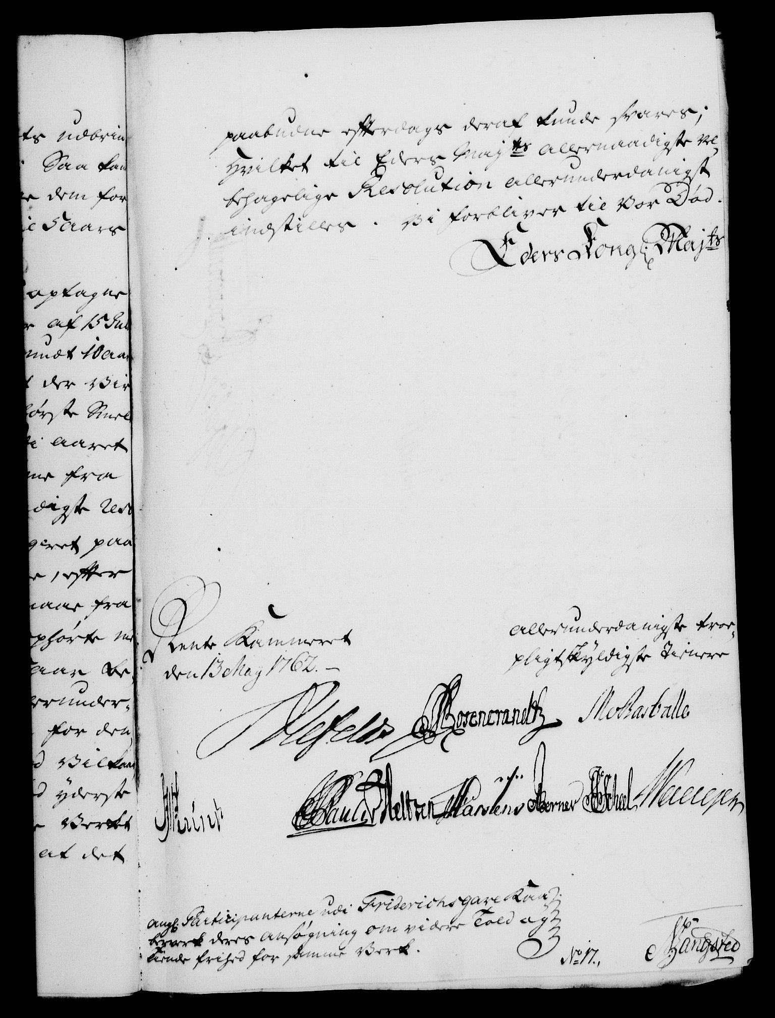 Rentekammeret, Kammerkanselliet, AV/RA-EA-3111/G/Gf/Gfa/L0044: Norsk relasjons- og resolusjonsprotokoll (merket RK 52.44), 1762, p. 251