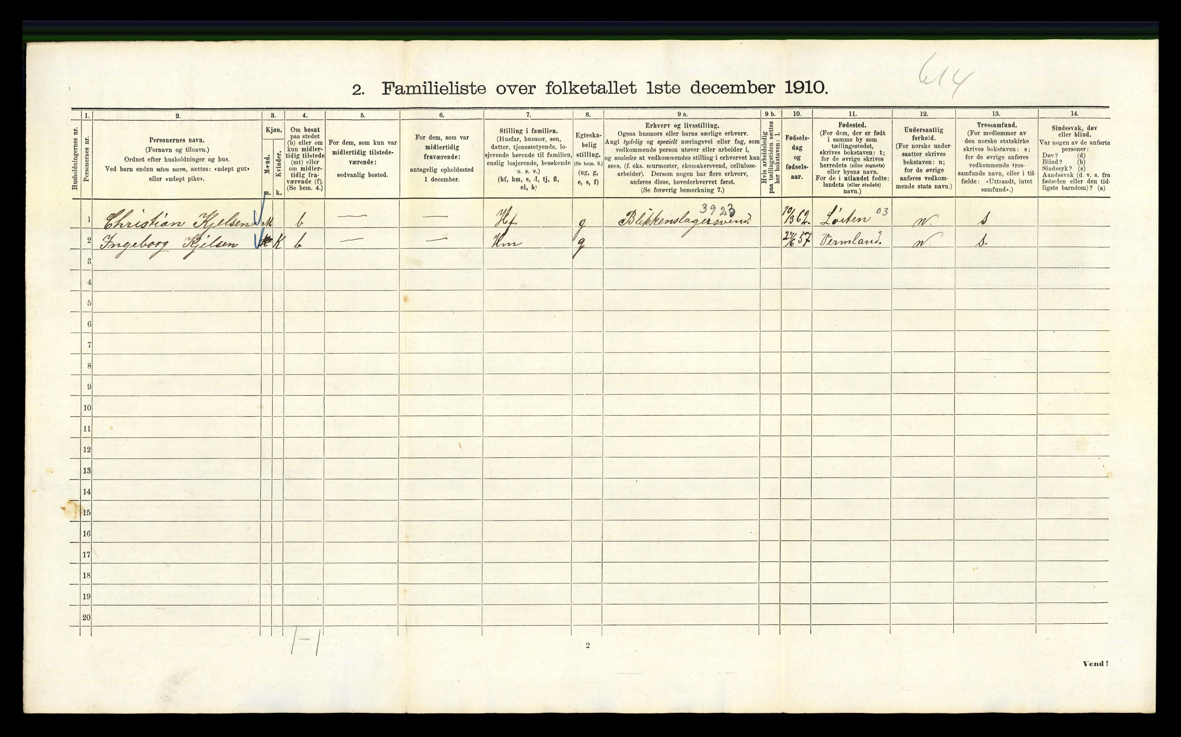 RA, 1910 census for Kristiania, 1910, p. 13468