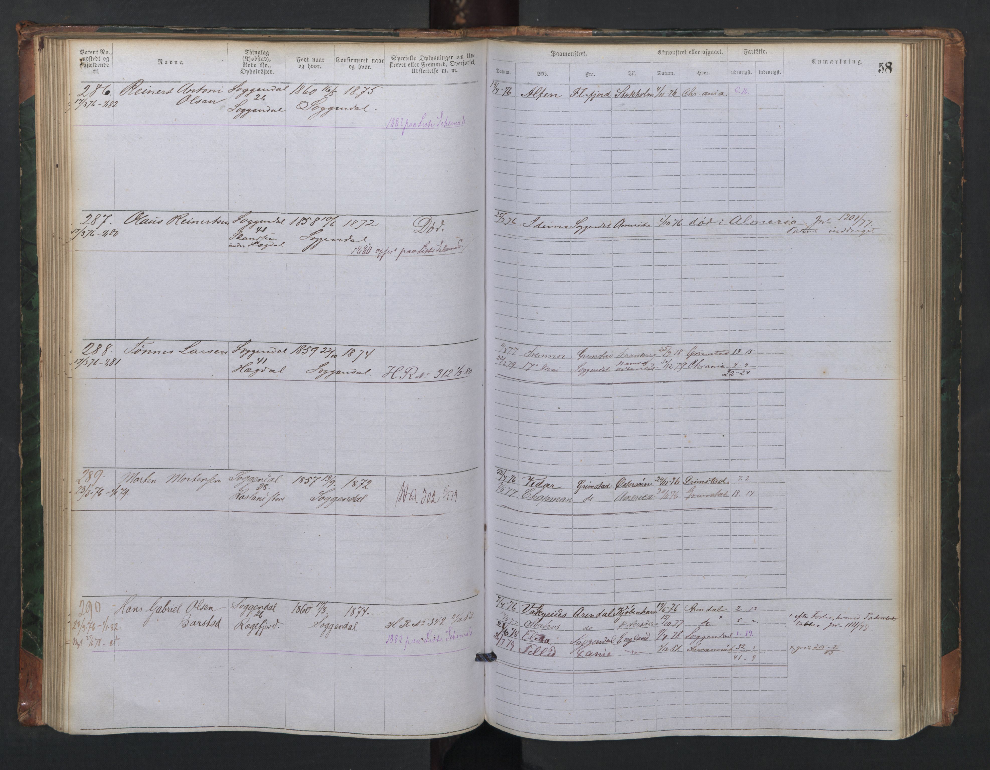 Sogndal mønstringskrets, AV/SAK-2031-0020/F/Fa/L0001: Annotasjonsrulle nr 1-635 med register, P-1, 1868-1931, p. 49