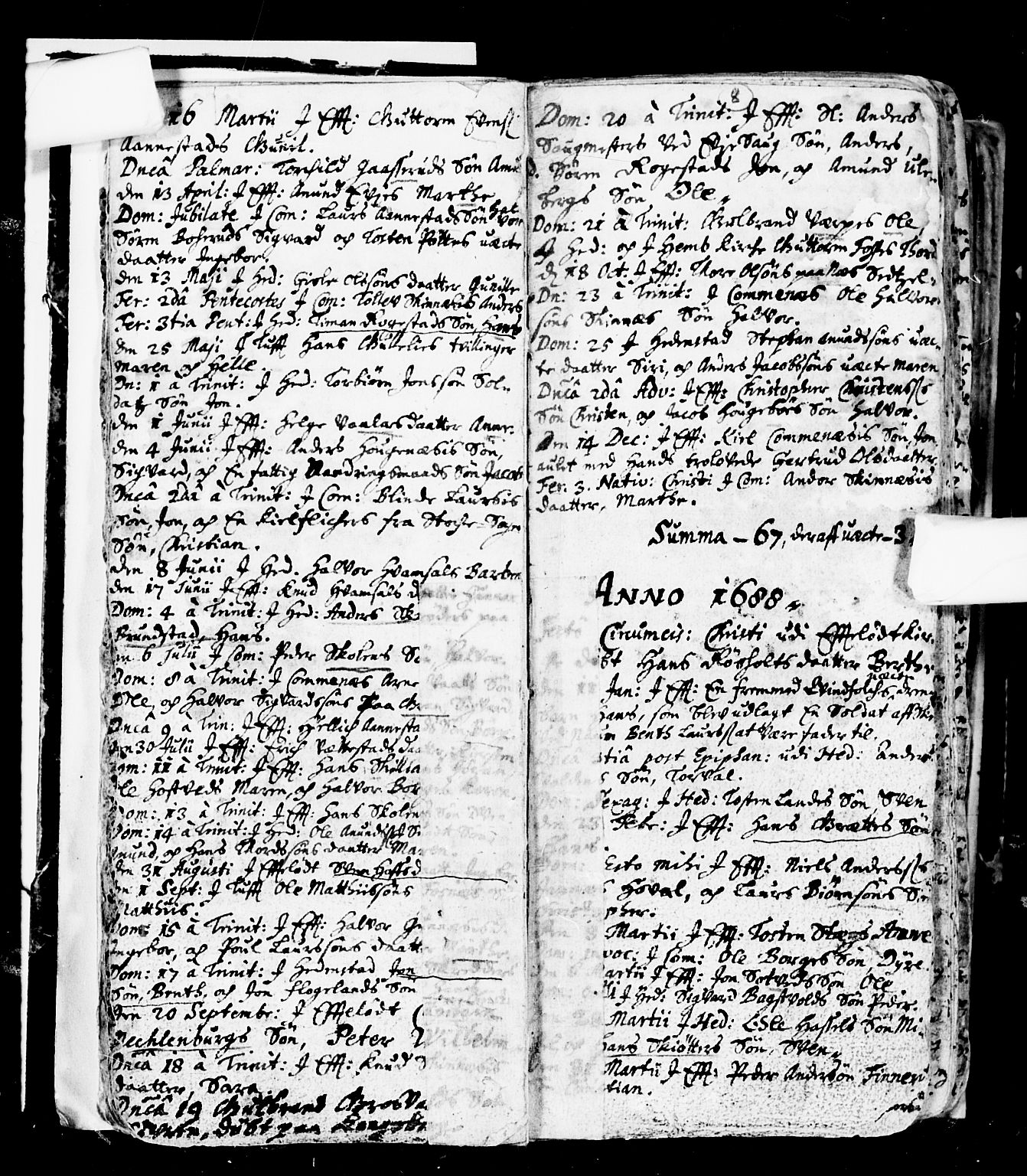 Sandsvær kirkebøker, AV/SAKO-A-244/F/Fa/L0001: Parish register (official) no. I 1, 1665-1725, p. 8