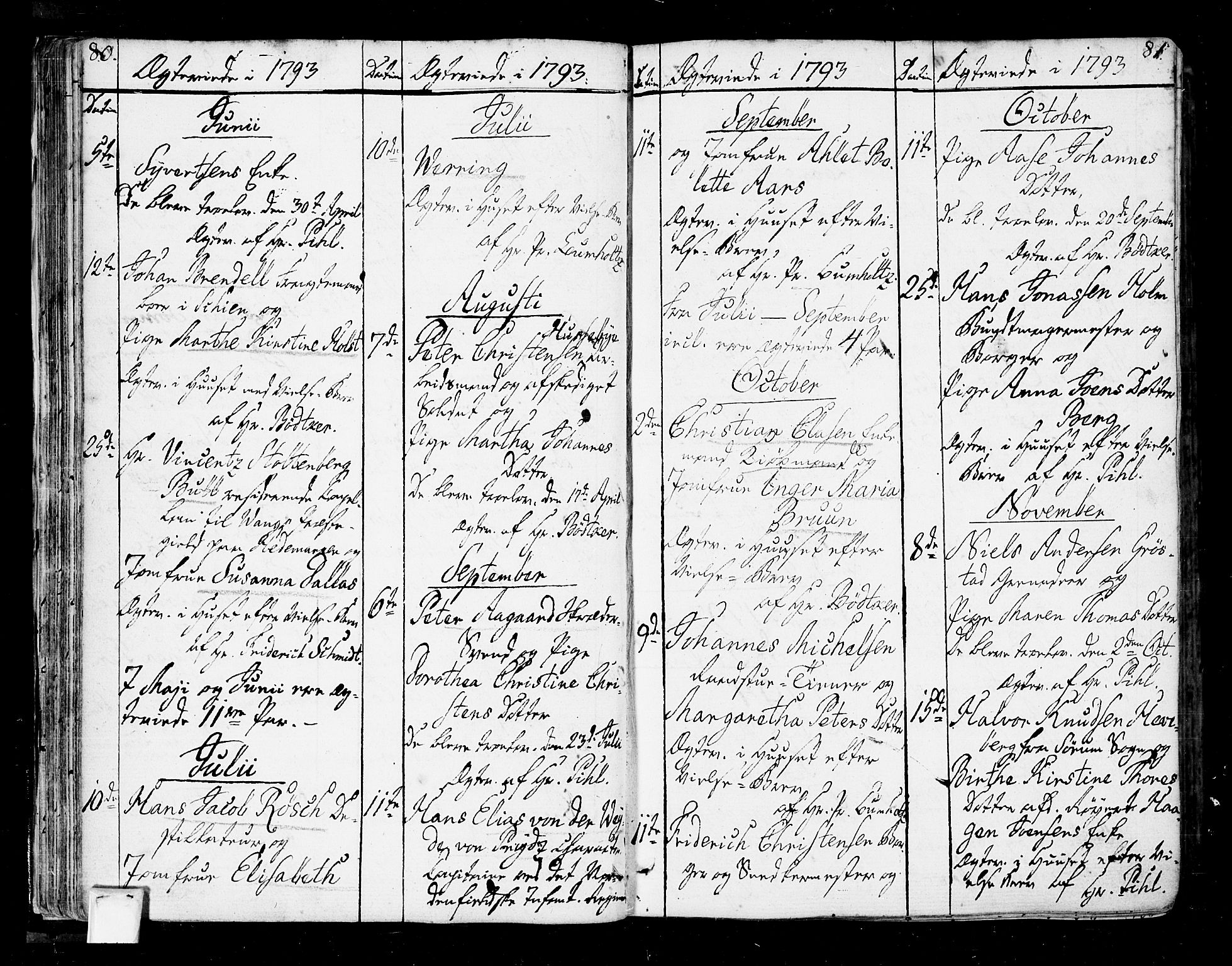 Oslo domkirke Kirkebøker, SAO/A-10752/F/Fa/L0005: Parish register (official) no. 5, 1787-1806, p. 80-81