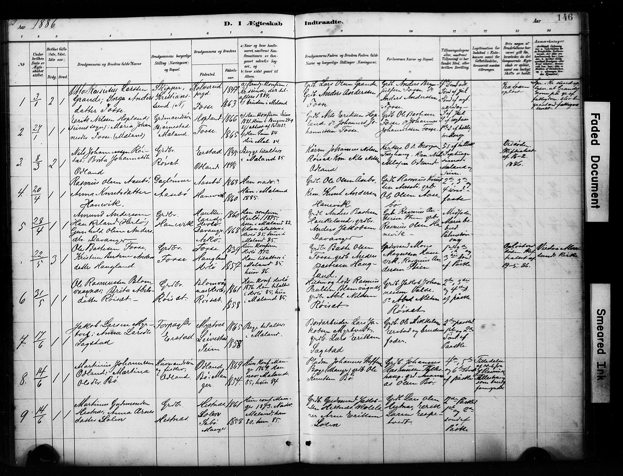 Alversund Sokneprestembete, SAB/A-73901/H/Ha/Hab: Parish register (copy) no. C 3, 1881-1894, p. 146