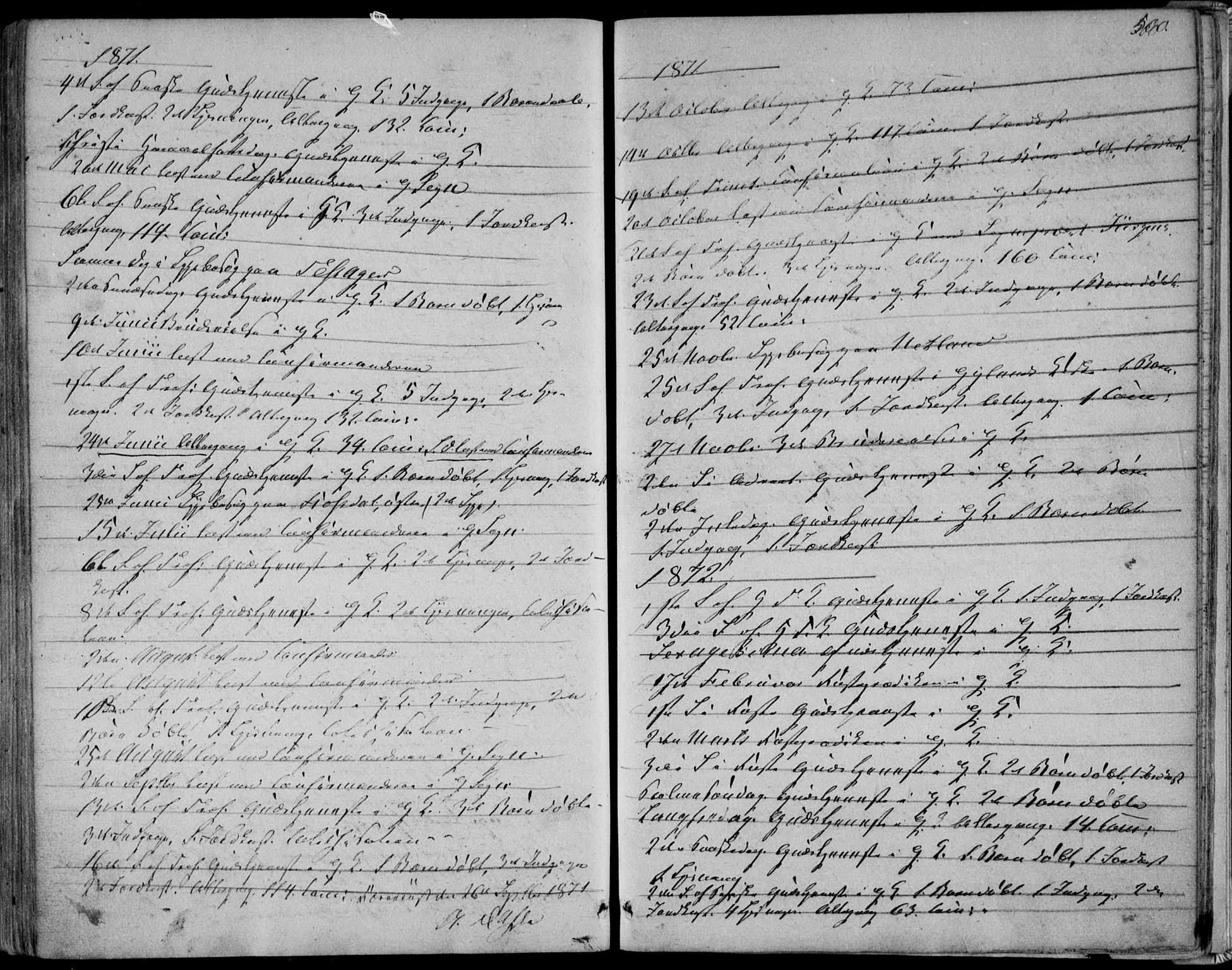 Bakke sokneprestkontor, SAK/1111-0002/F/Fa/Fab/L0002: Parish register (official) no. A 2, 1855-1884, p. 500