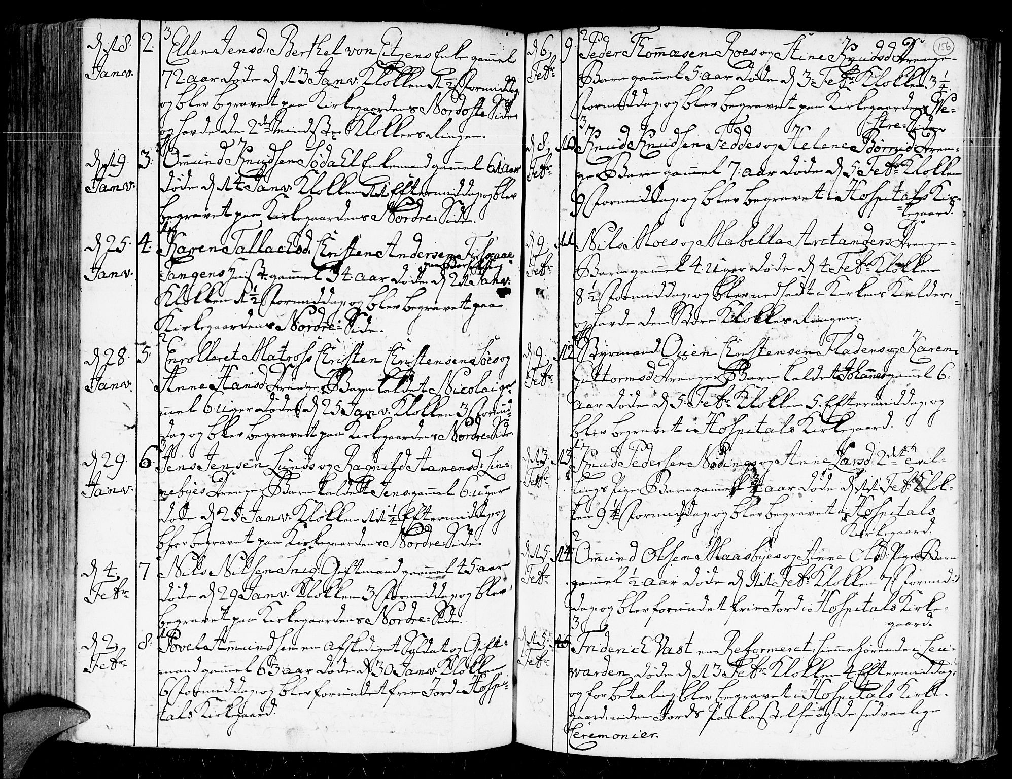 Kristiansand domprosti, SAK/1112-0006/F/Fa/L0004: Parish register (official) no. A 4, 1762-1794, p. 156