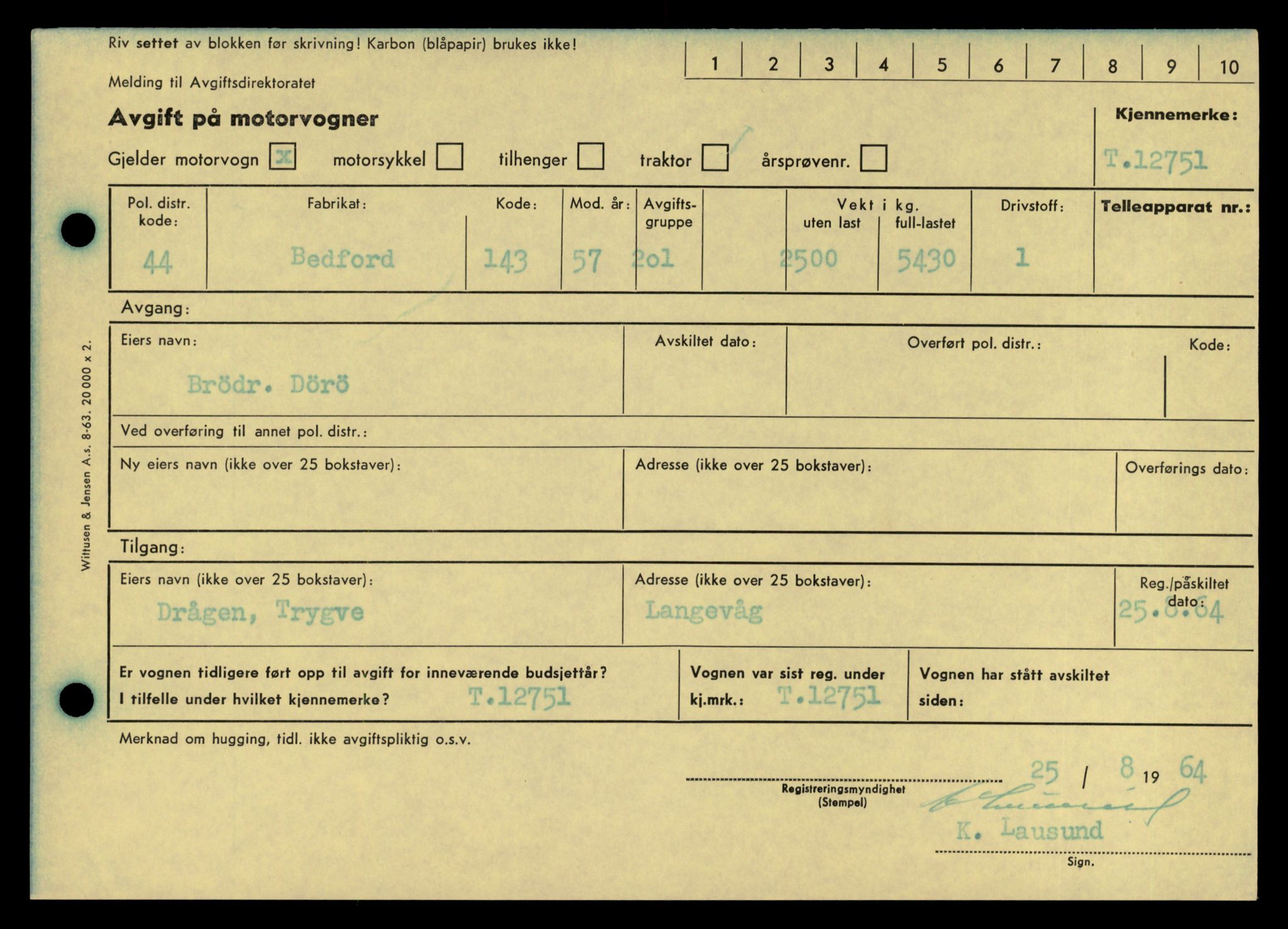 Møre og Romsdal vegkontor - Ålesund trafikkstasjon, AV/SAT-A-4099/F/Fe/L0035: Registreringskort for kjøretøy T 12653 - T 12829, 1927-1998, p. 1864
