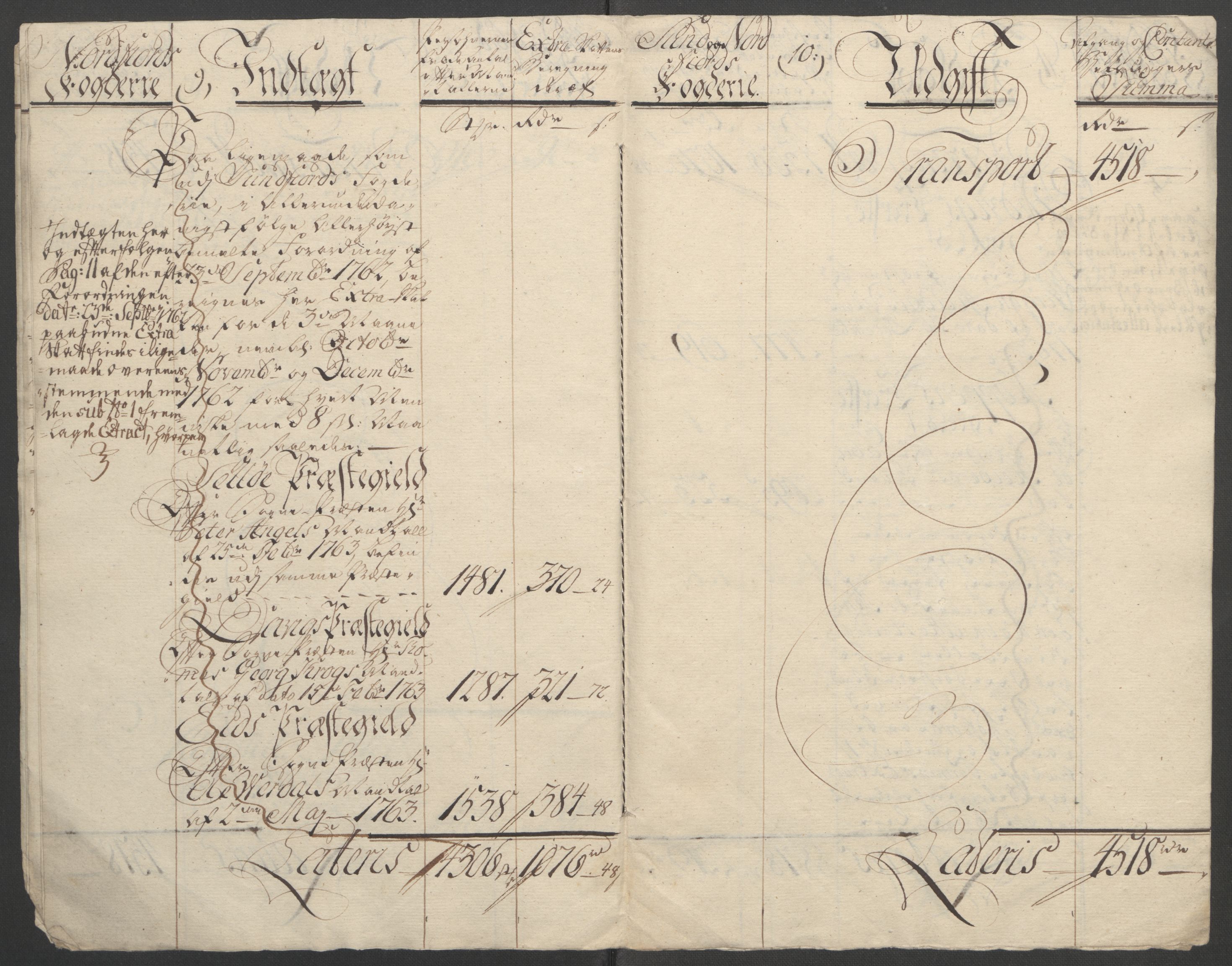 Rentekammeret inntil 1814, Reviderte regnskaper, Fogderegnskap, AV/RA-EA-4092/R53/L3550: Ekstraskatten Sunn- og Nordfjord, 1762-1771, p. 10